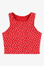 Haut de maillot mixte à imprimés - Ado fille && ROUGE/MULTI