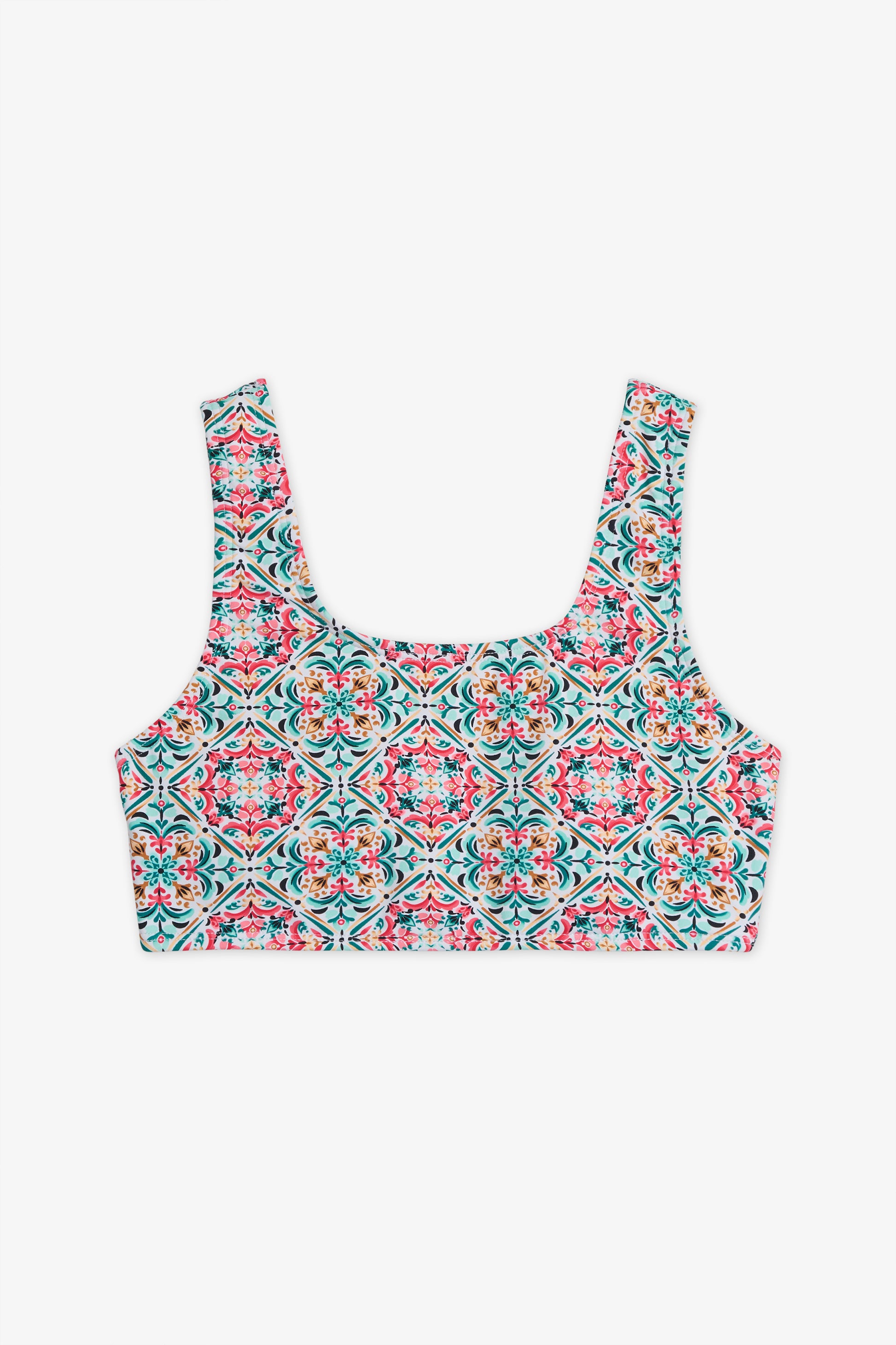 Haut de maillot mixte à motifs - Ado fille && BLANC MULTI