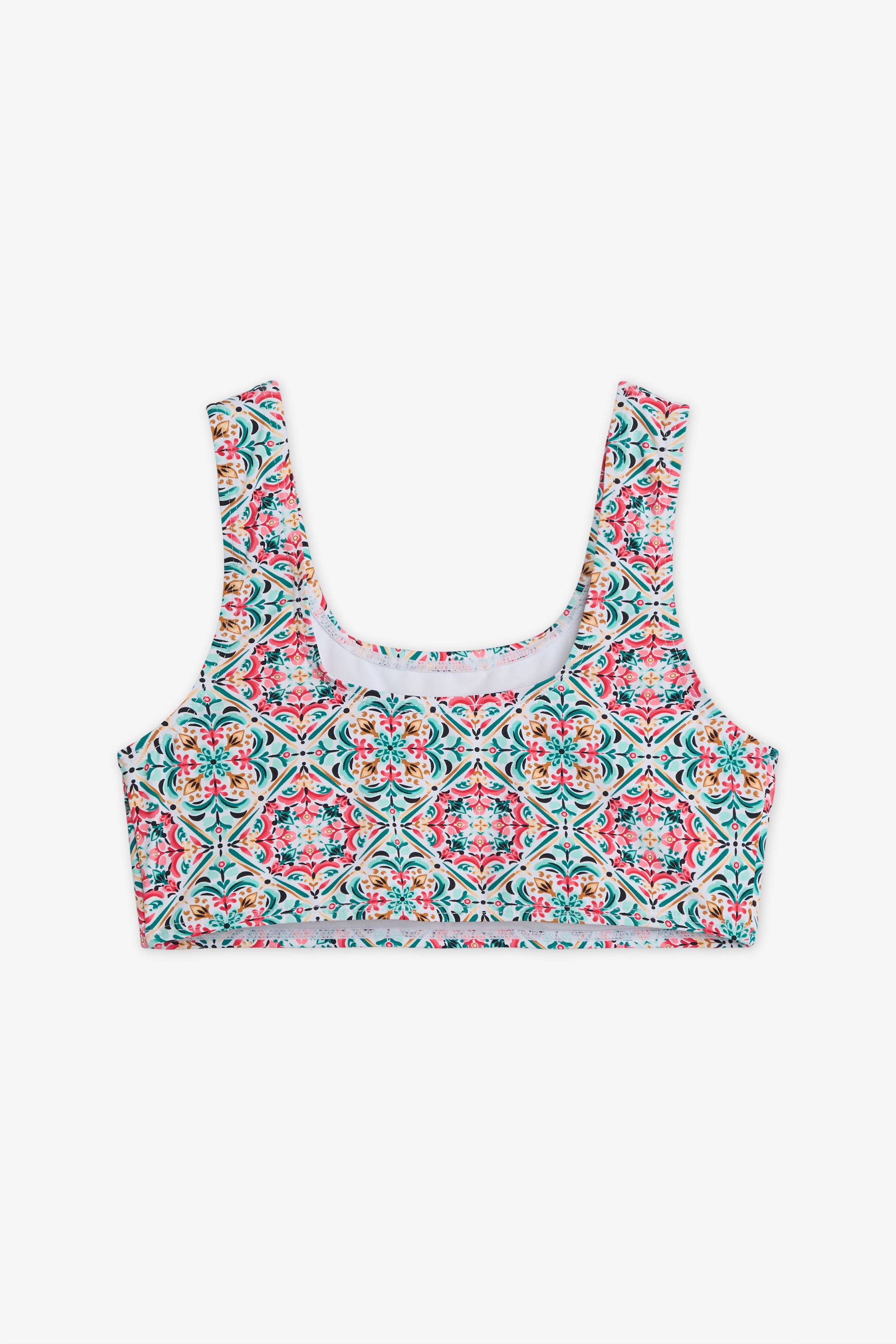 Haut de maillot mixte à motifs - Ado fille && BLANC MULTI