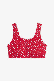 Haut de maillot mixte à motifs - Ado fille && ROUGE/MULTI