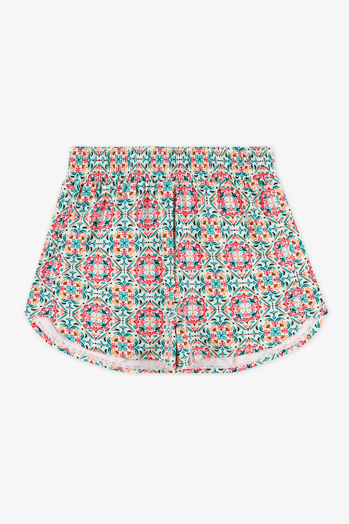 Cover-up short en tissu maillot – Ado fille && BLANC MULTI