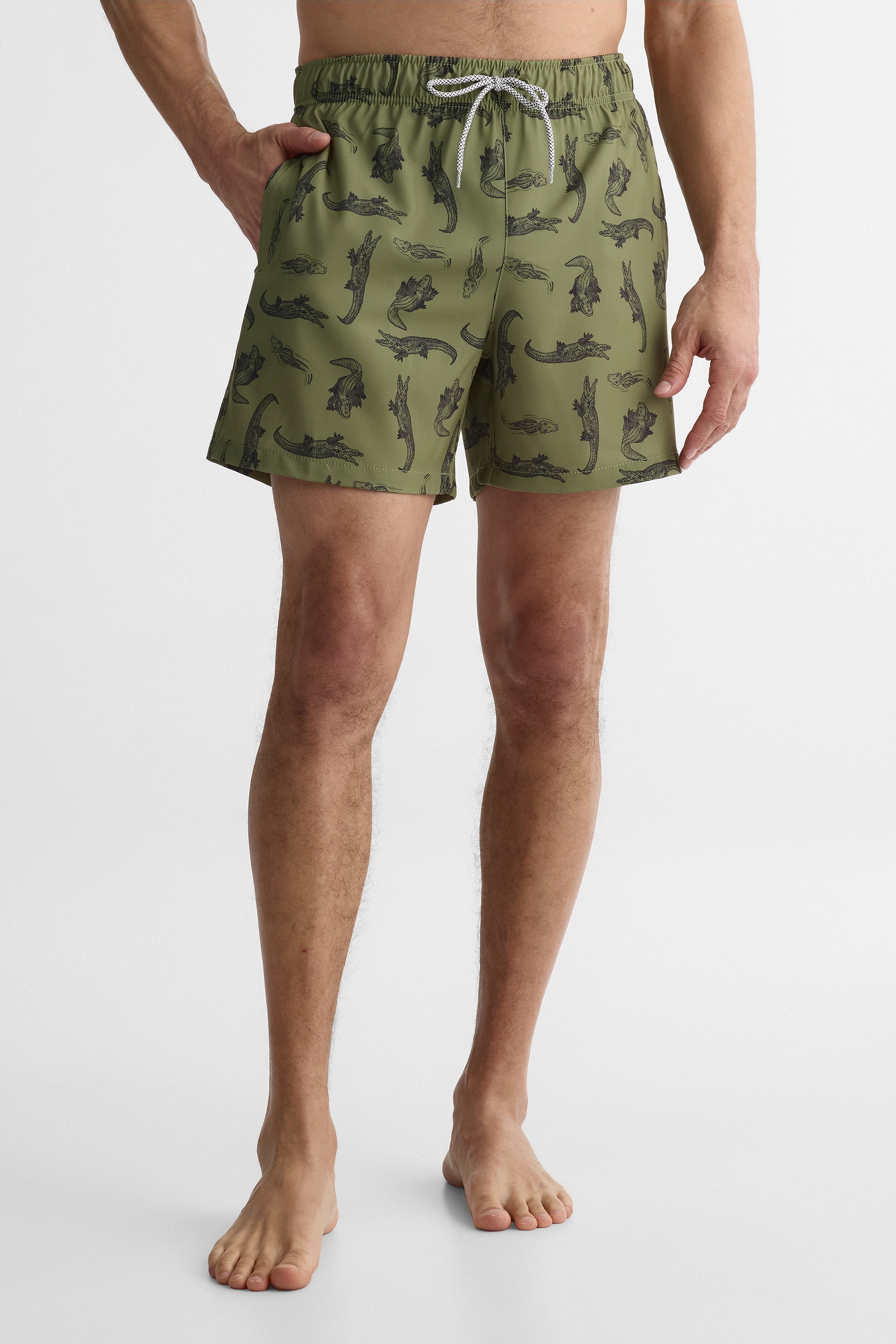 Maillot de bain élastique - Homme && VERT/MULTI