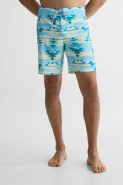 Maillot de bain élastique - Homme && BLEU MULTI