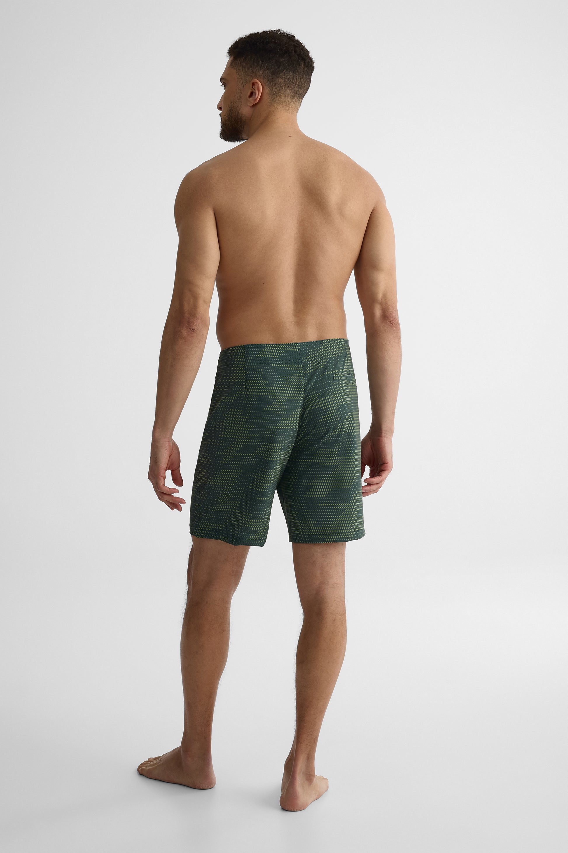 Maillot de bain élastique - Homme && VERT/MULTI