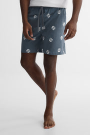 Bermudas de nuit en jersey - Homme && BLANC MULTI