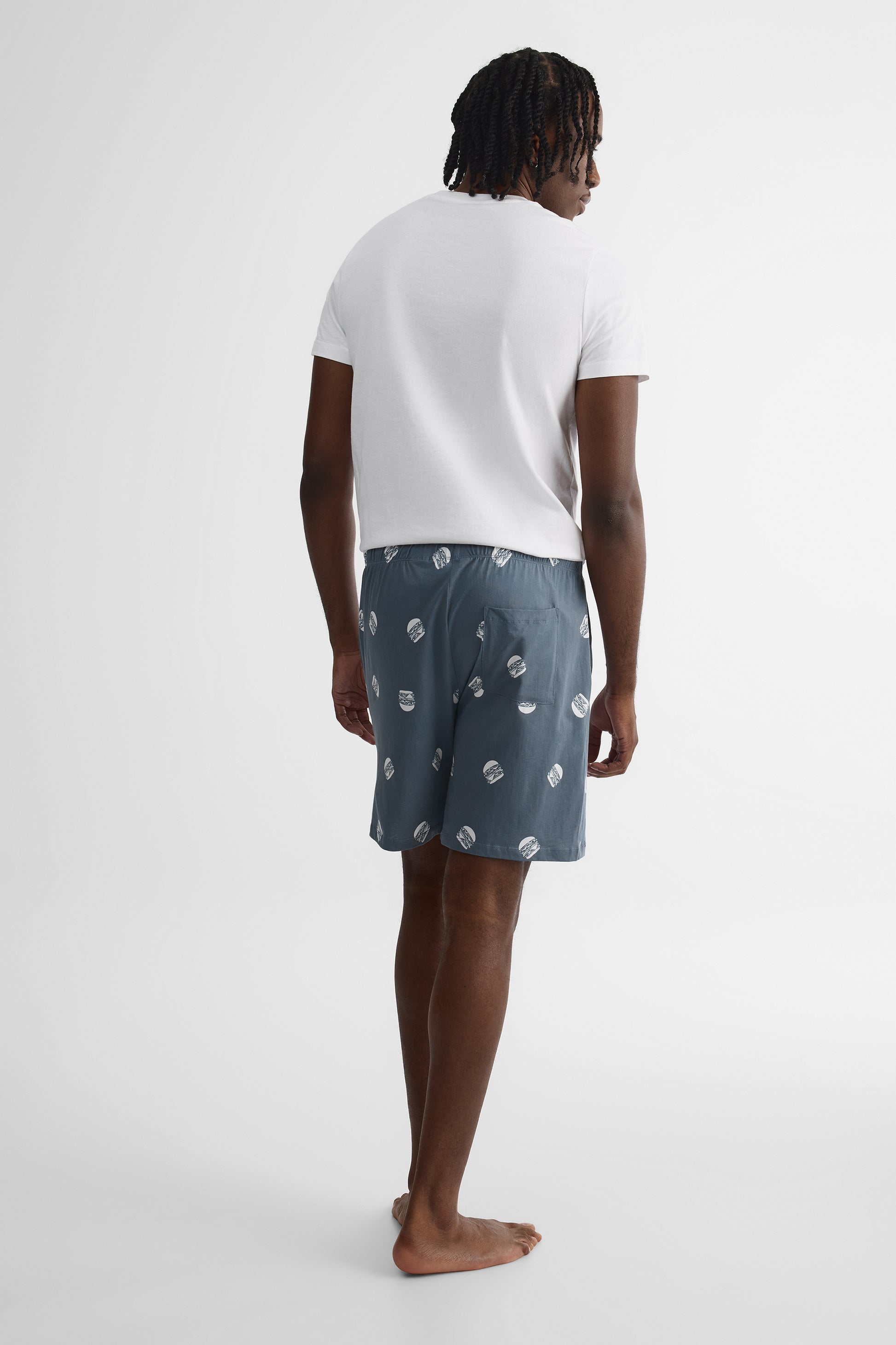 Bermudas de nuit en jersey - Homme && BLANC MULTI