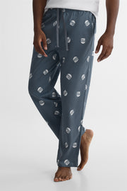Pantalon de nuit en jersey - Homme && BLANC MULTI