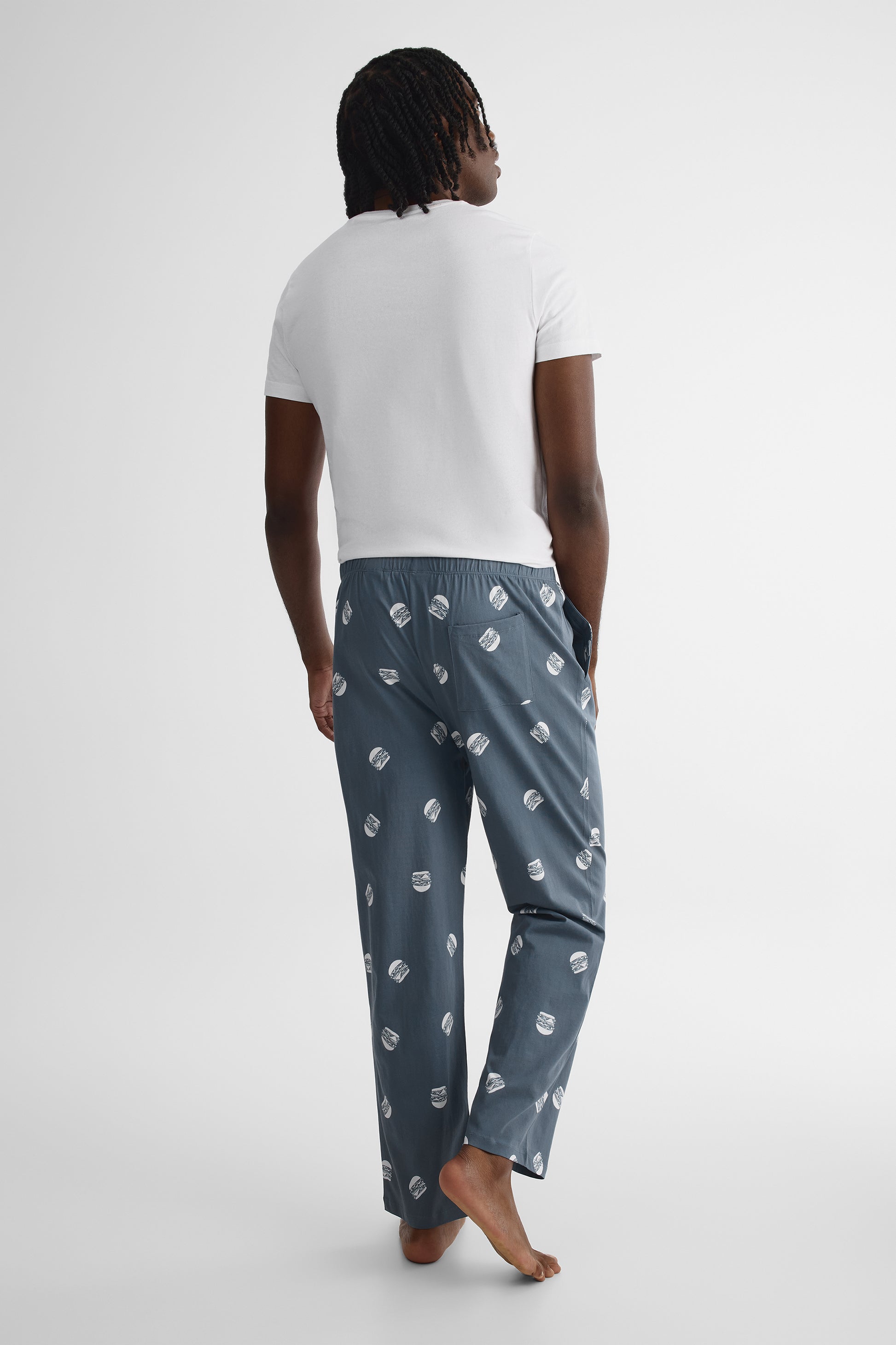 Pantalon de nuit en jersey - Homme && BLANC MULTI