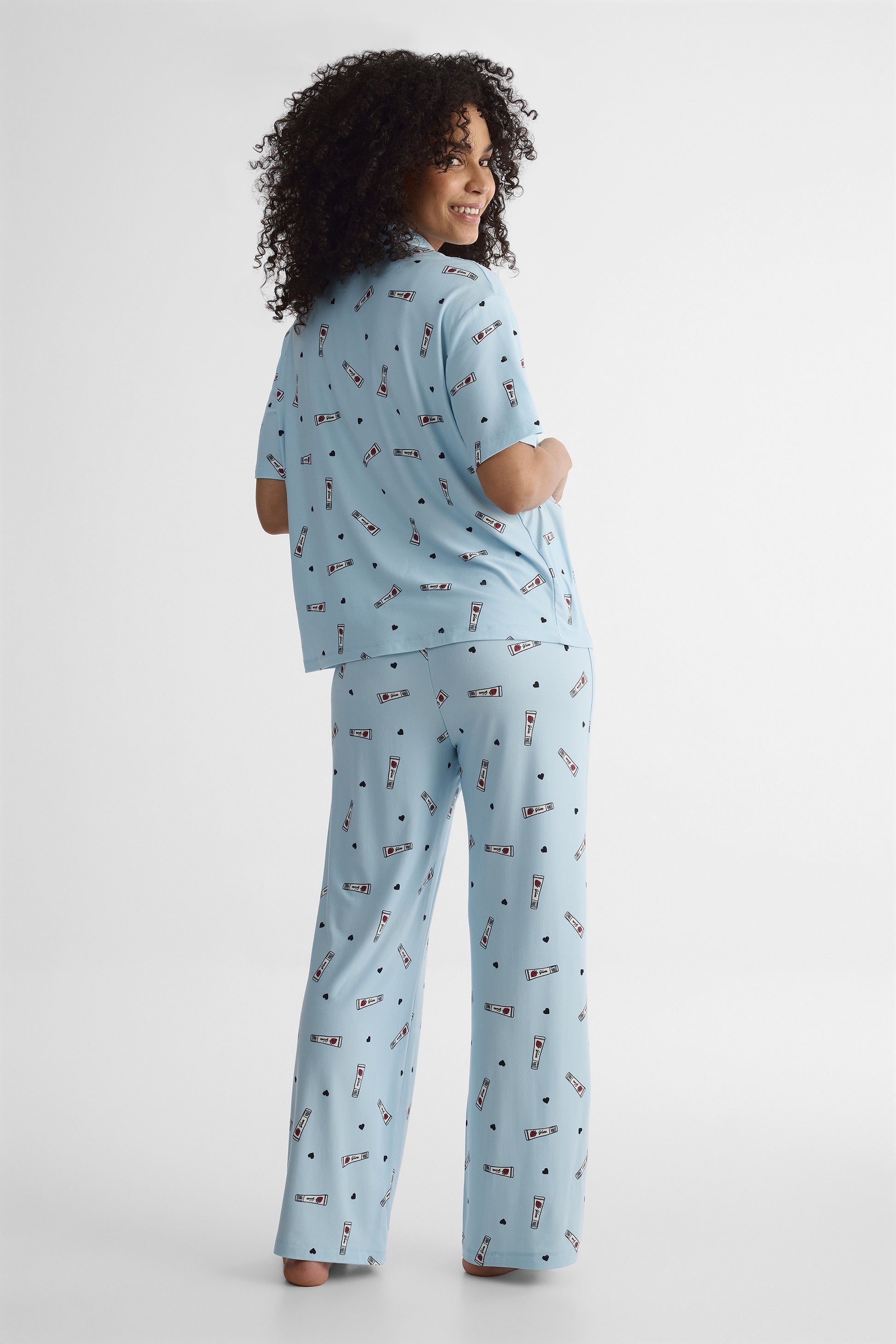 Ensemble de nuit en jersey - Femme && BLEU MULTI