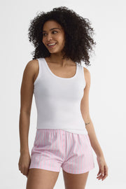 Camisole de nuit en jersey - Femme && BLANC