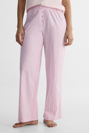 Pantalon de nuit en jersey - Femme && ROSE MULTI