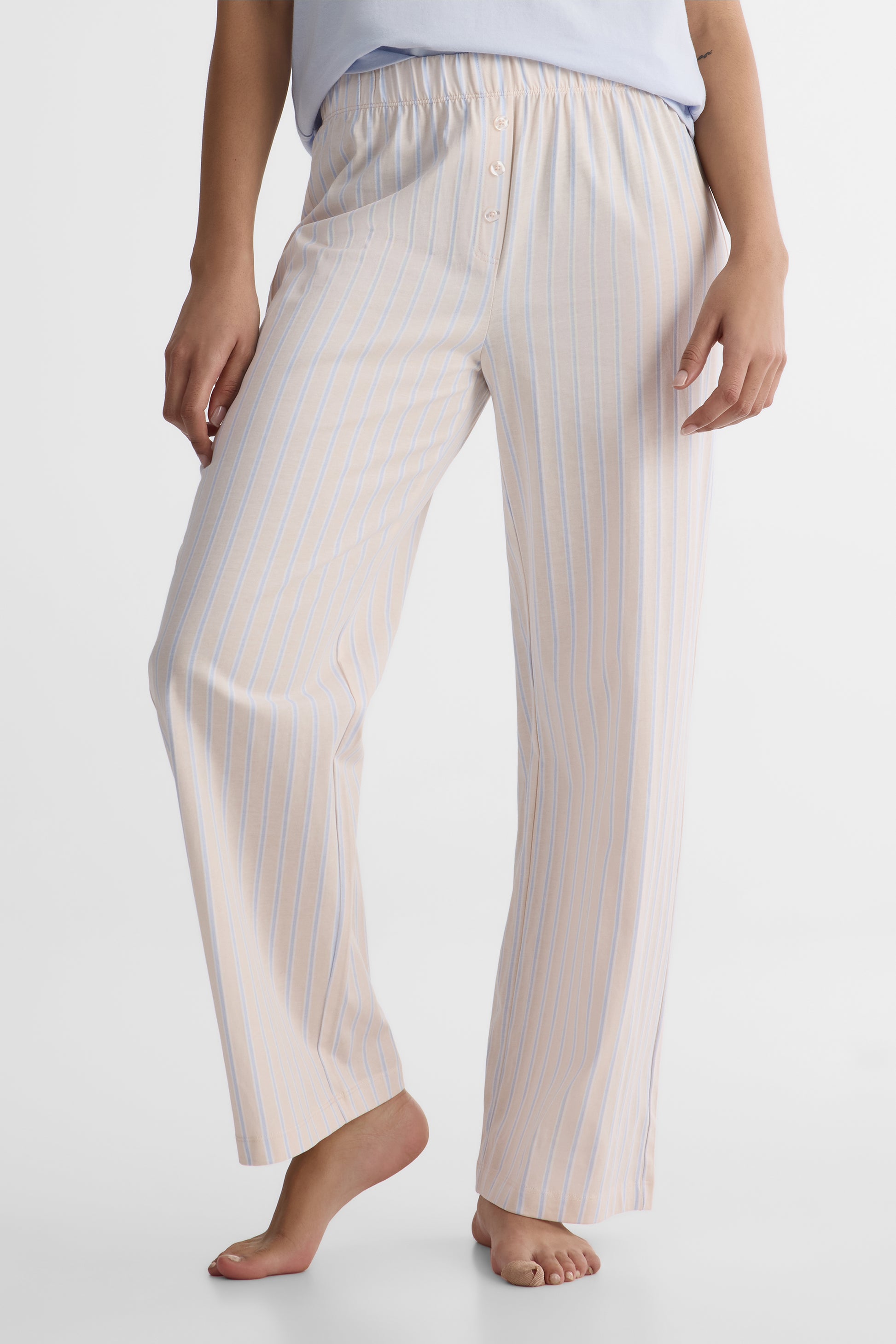 Pantalon de nuit en jersey - Femme && BEIGE/MULTI