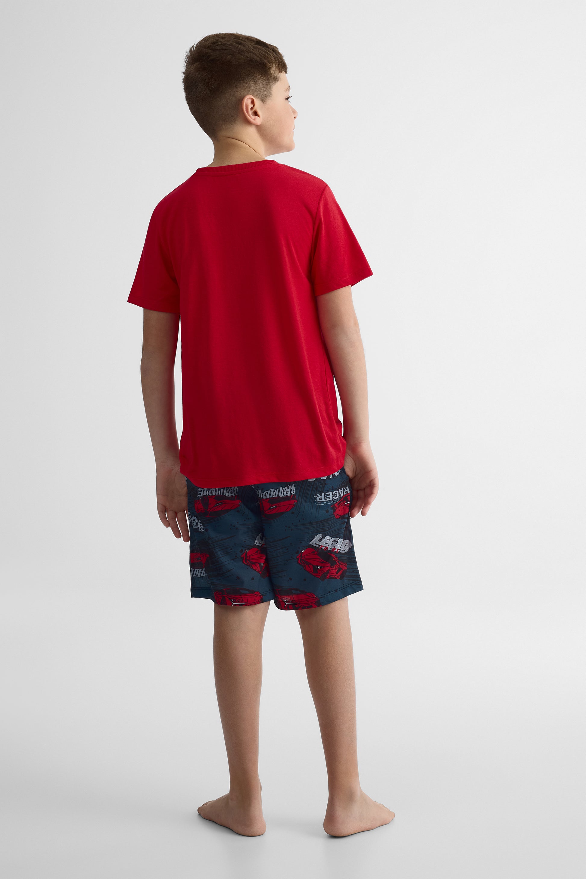 Ensemble de nuit en jersey - Ado garçon && ROUGE