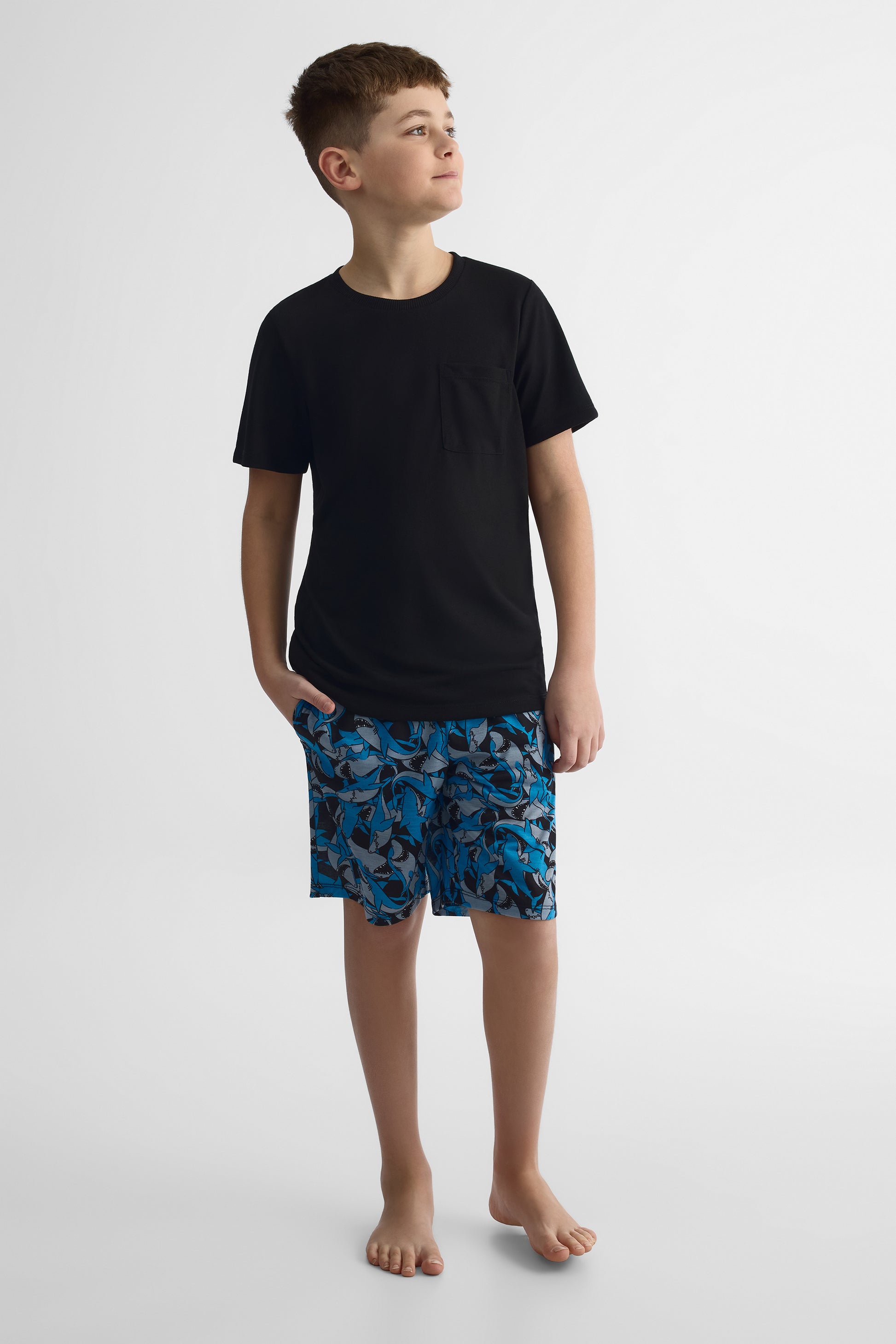 Ensemble de nuit en jersey - Ado garçon && NOIR