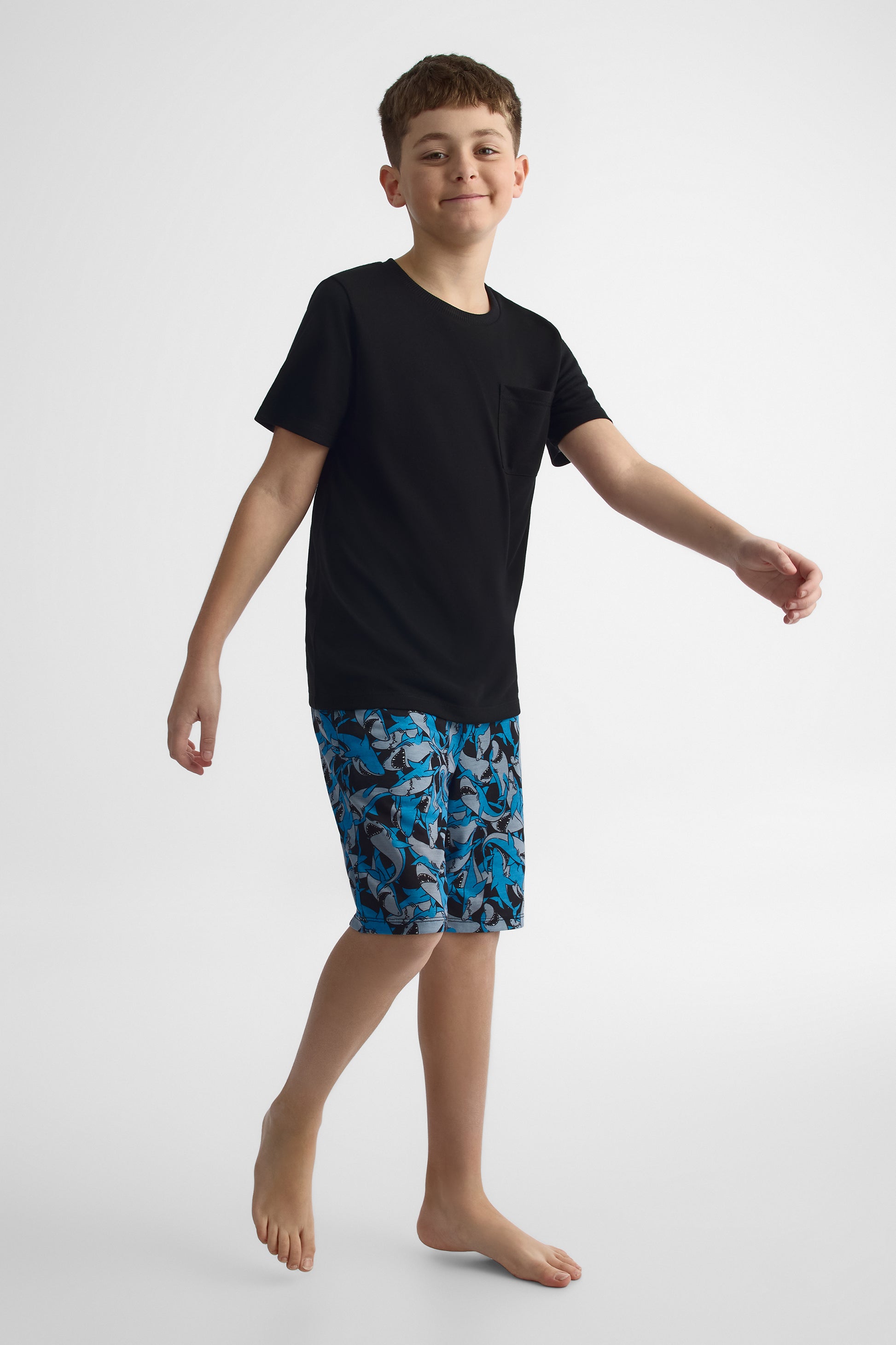 Ensemble de nuit en jersey - Ado garçon && NOIR