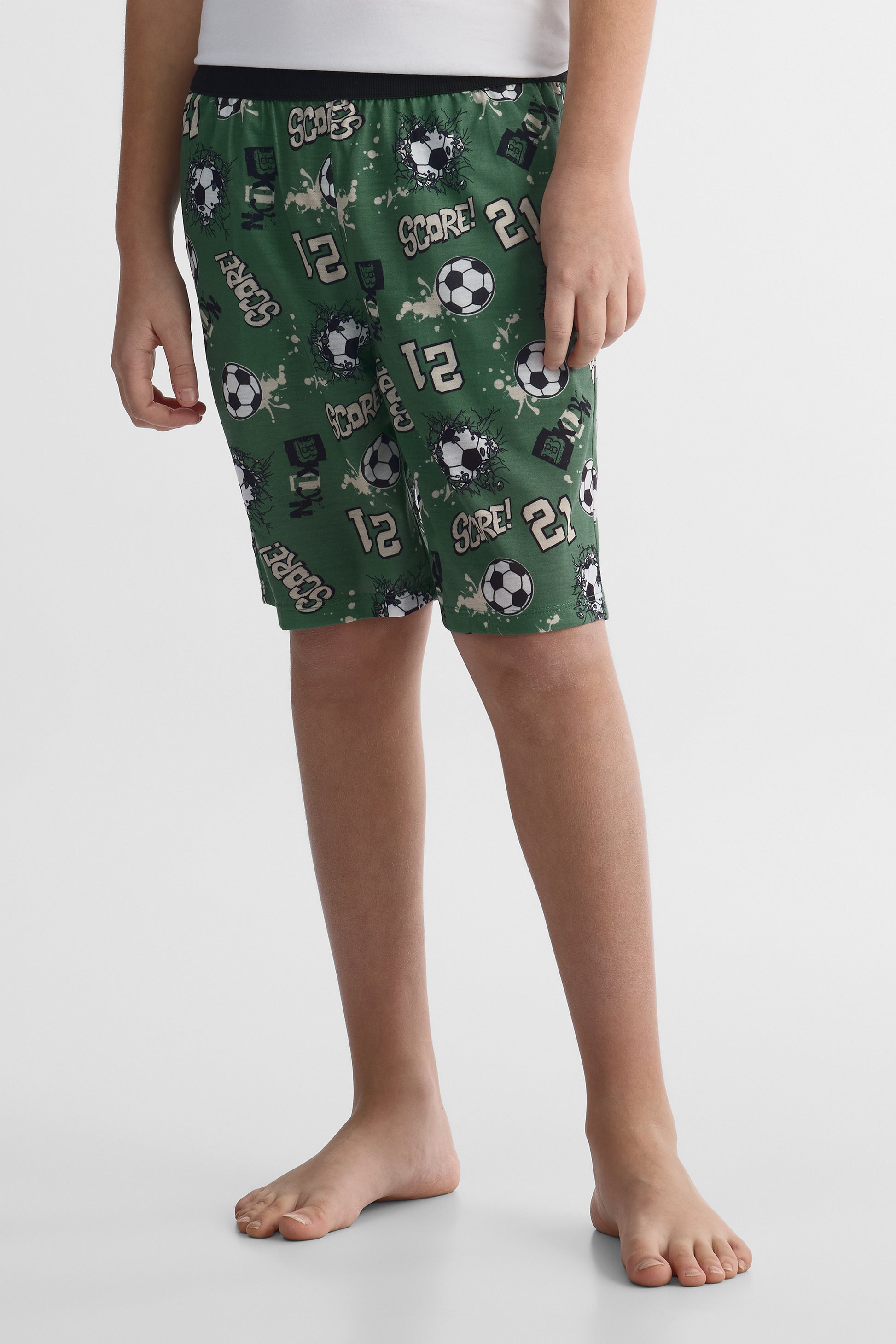 Bermudas de nuit en jersey - Ado garçon && KAKI/MULTI