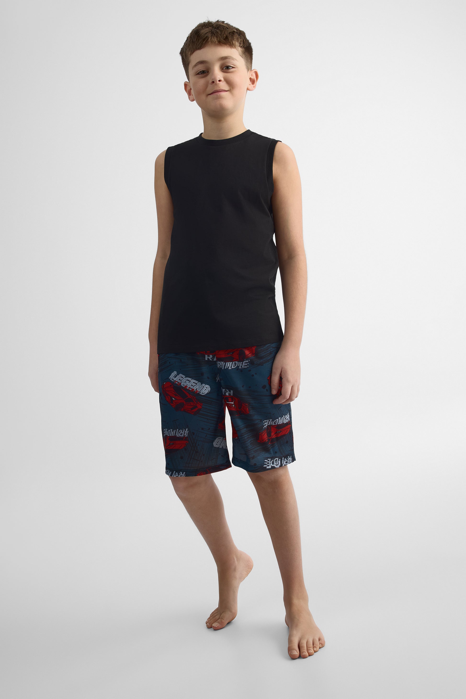 Bermudas de nuit en jersey - Ado garçon && KAKI/MULTI