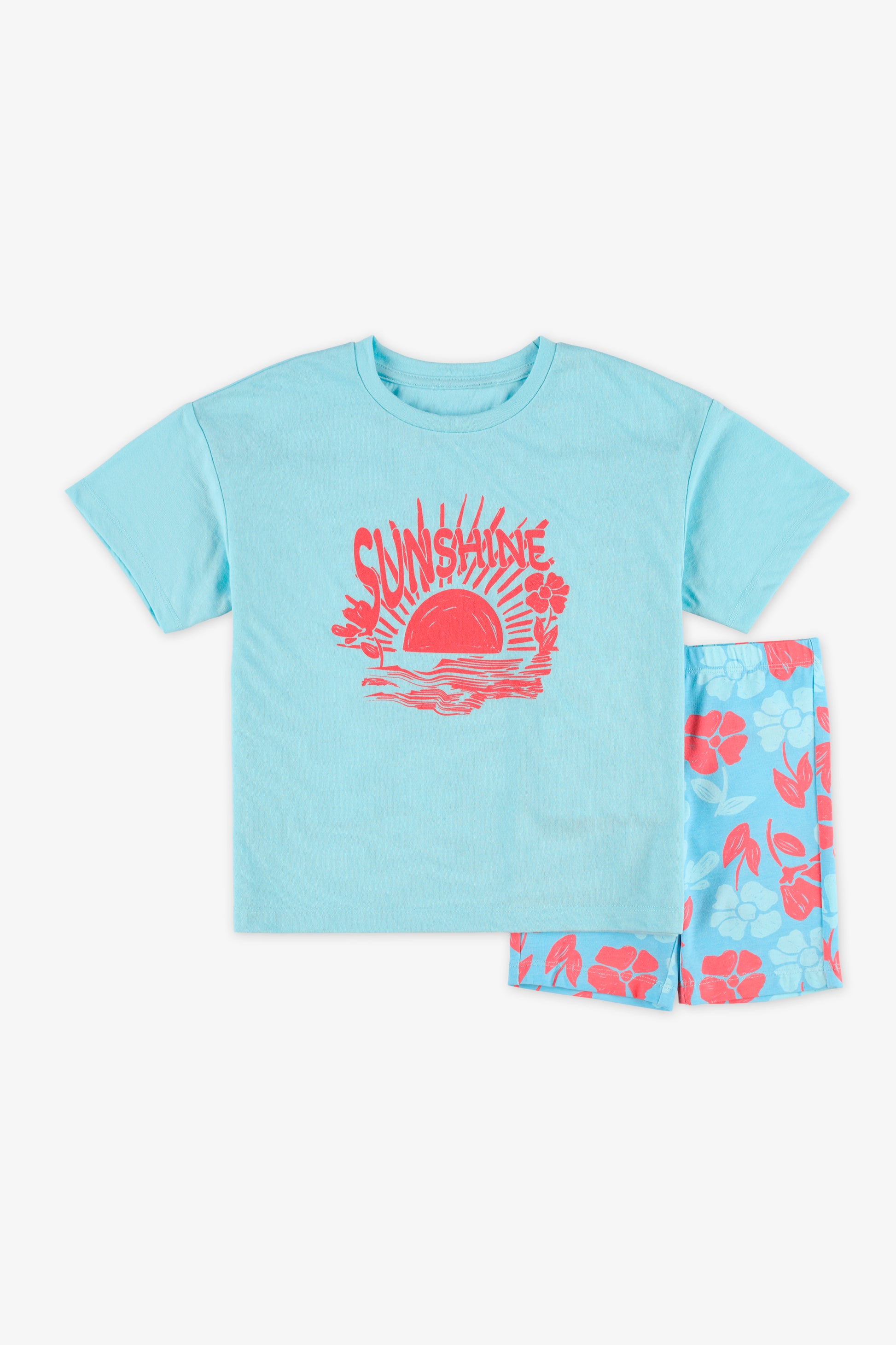 Ensemble de nuit 2 pièces - Enfant fille && TURQUOISE