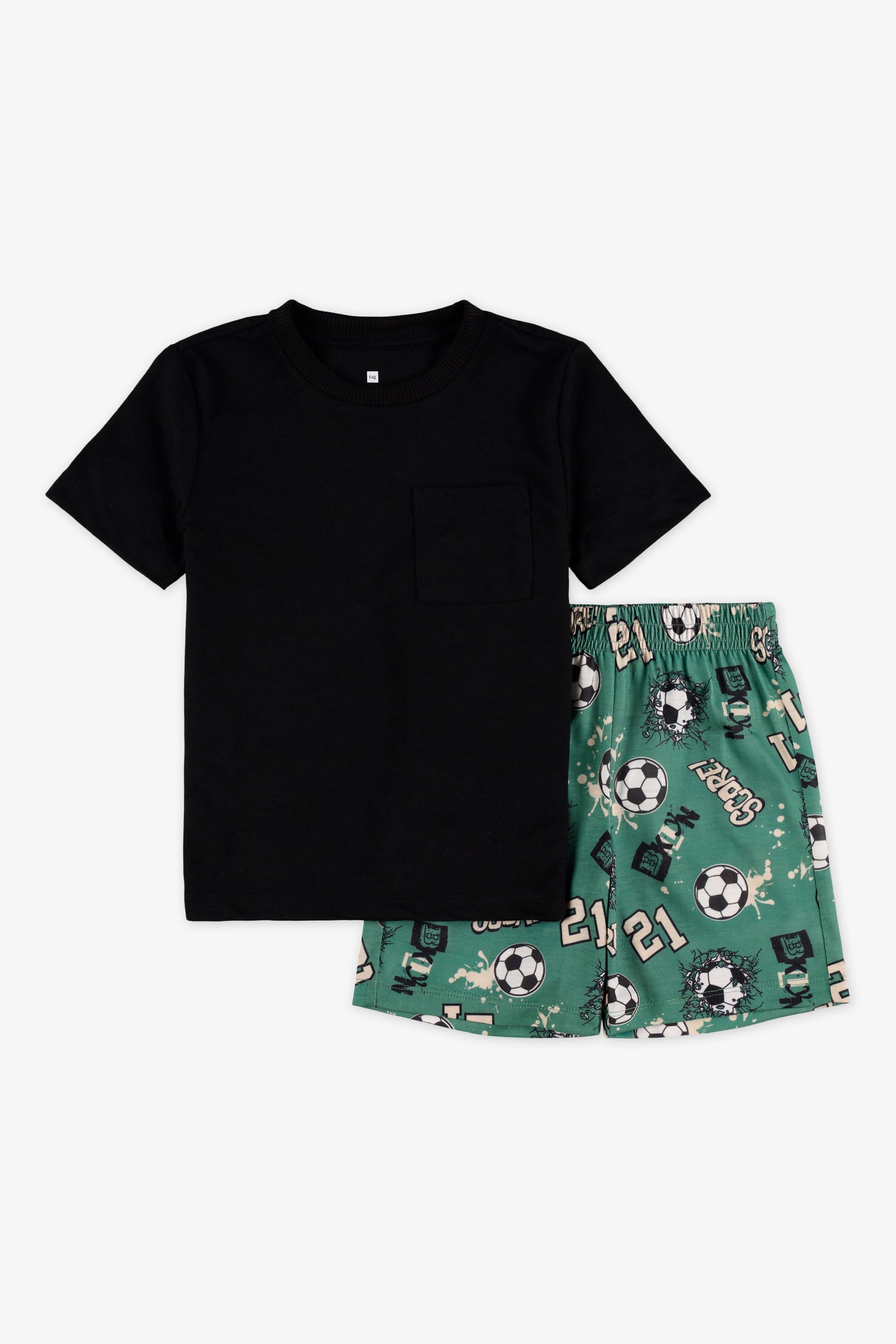 Ensemble de nuit en jersey - Enfant garçon && NOIR