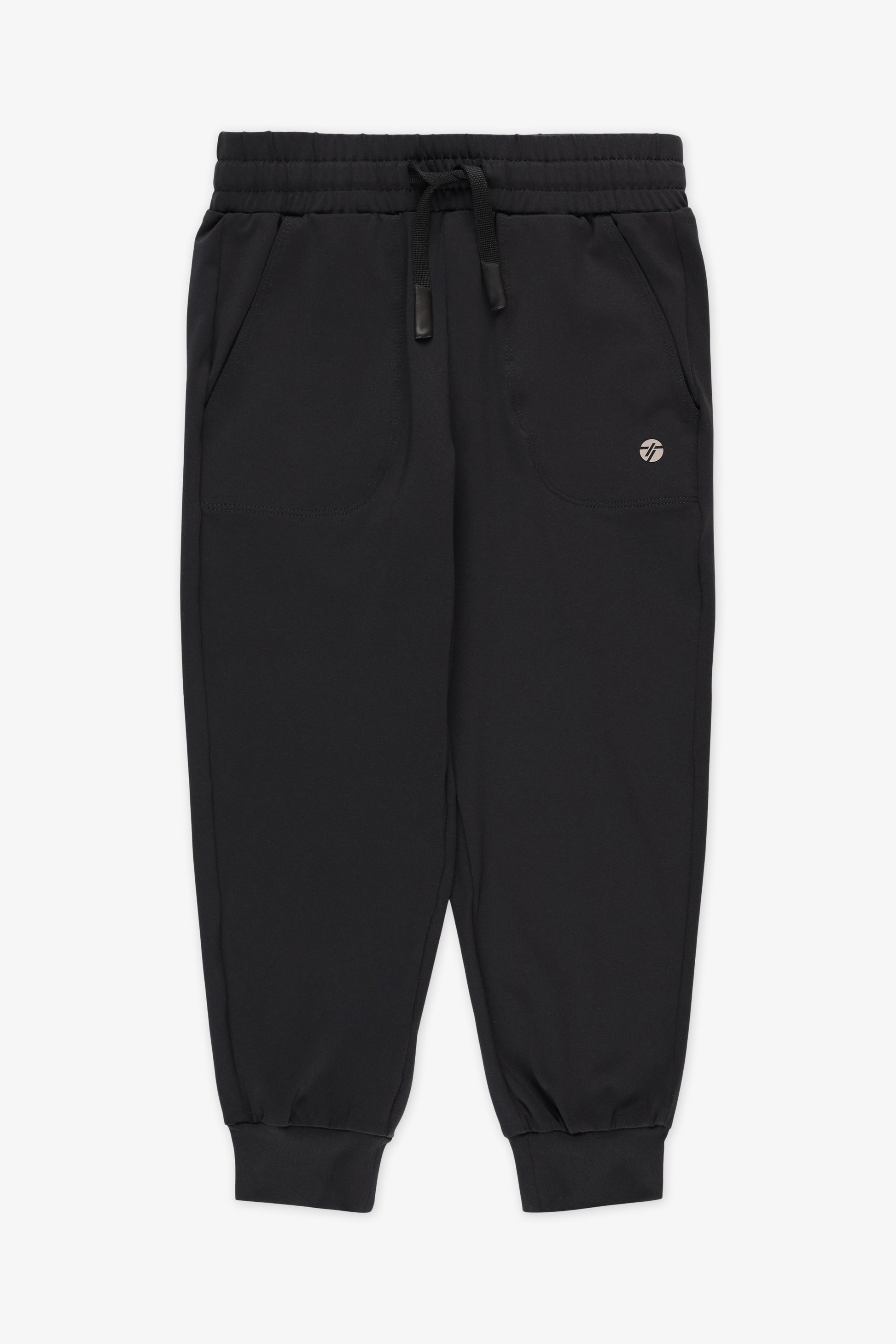 Pantalon semi-haut élastique - Enfant fille && NOIR