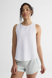 Camisole col rond évacuant l'humidité - Femme && BLANC