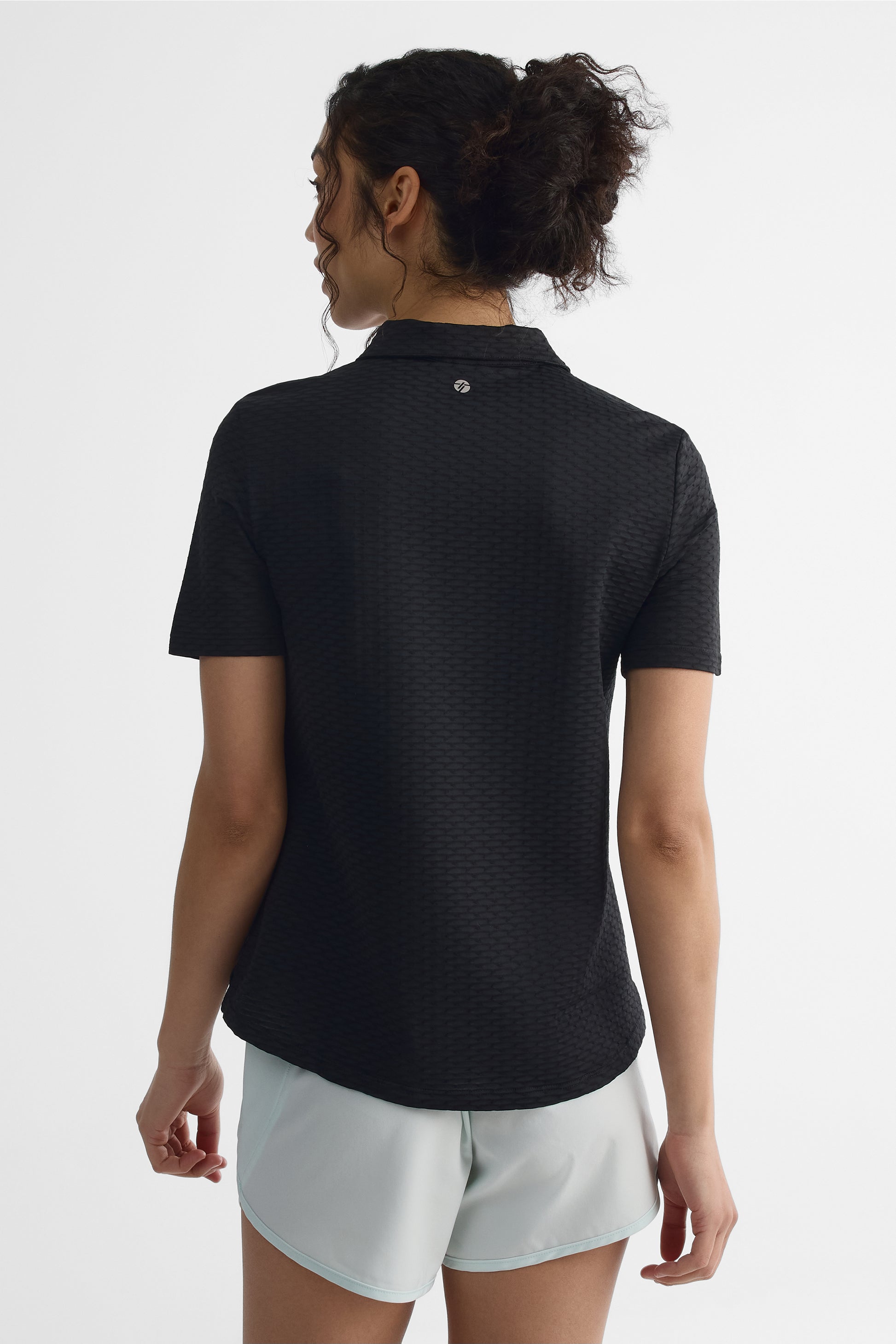 Gilet polo à manches courtes - Femme && NOIR