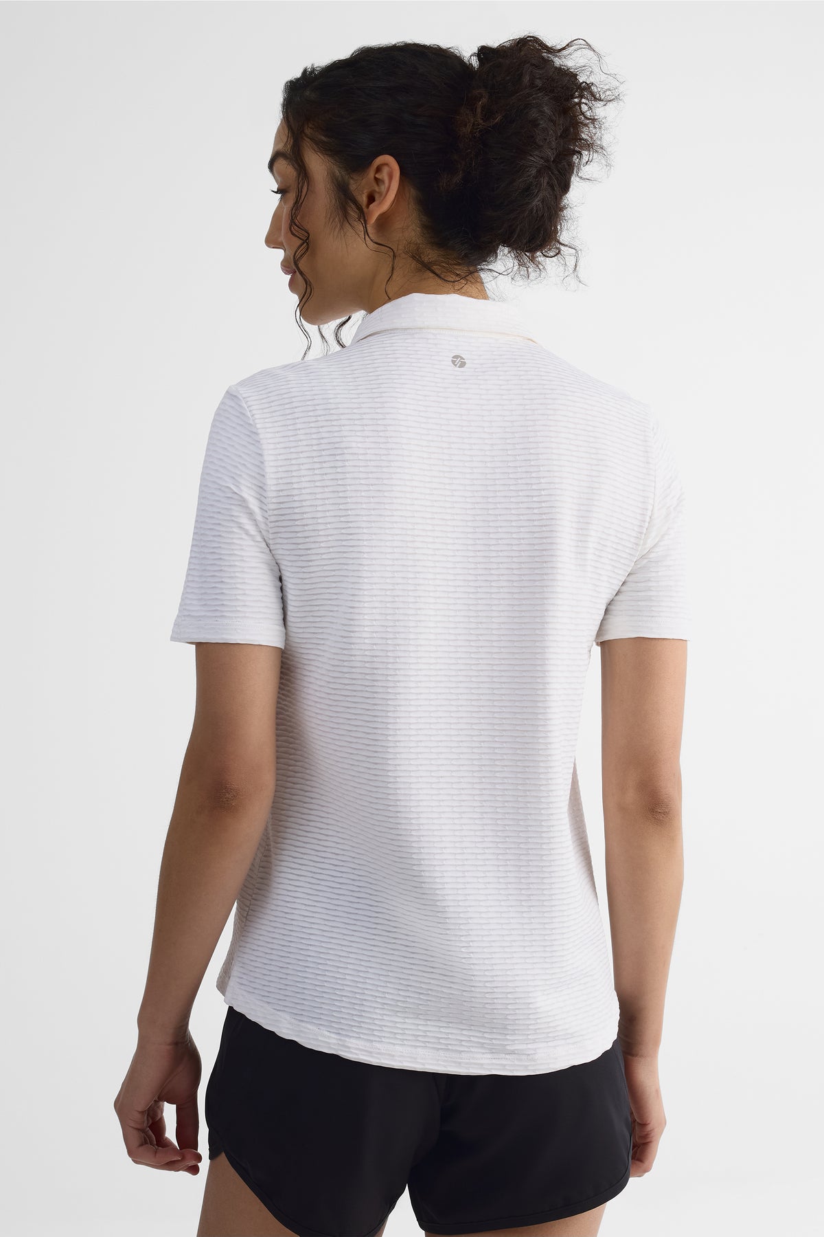 Gilet polo à manches courtes - Femme && BLANC