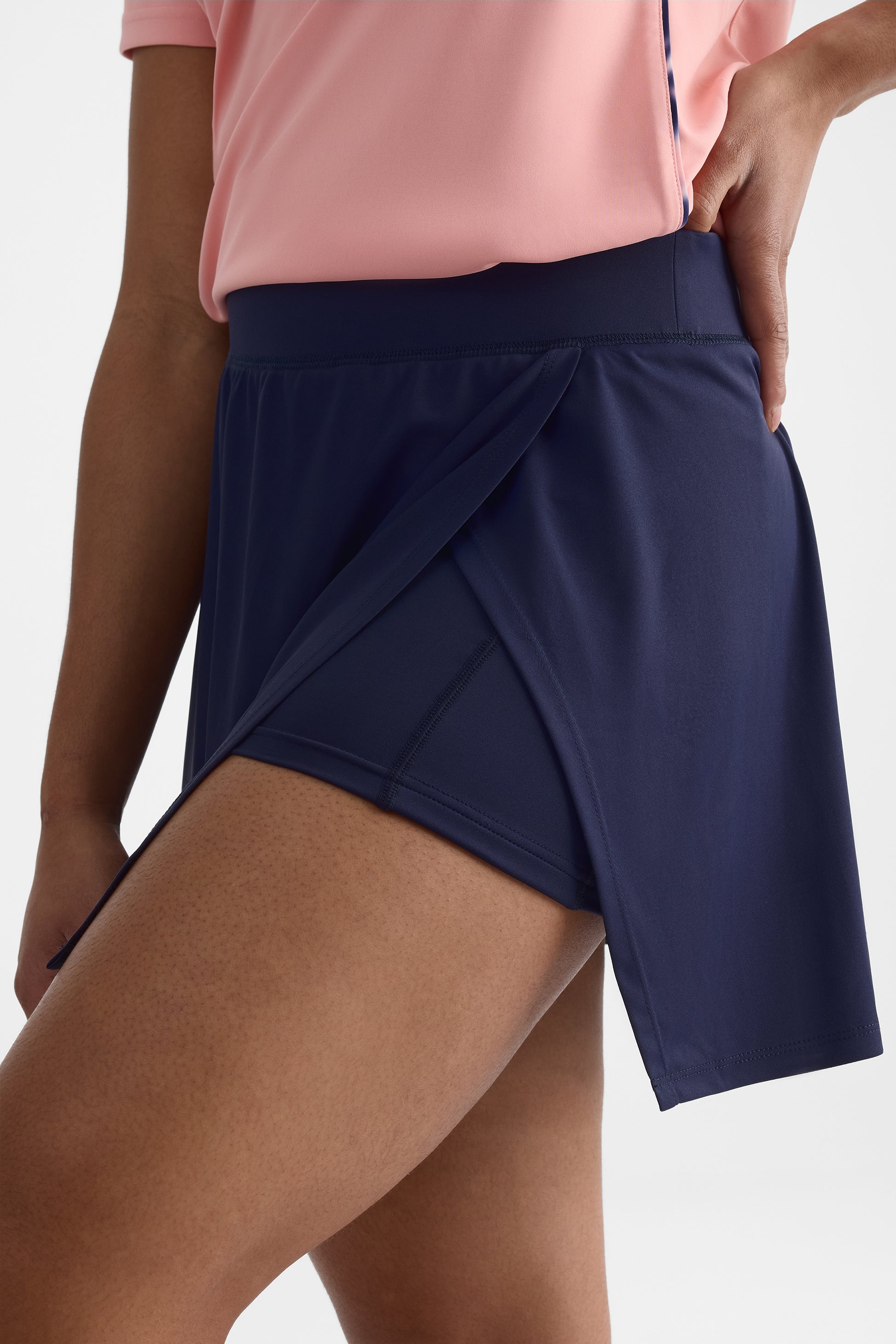 Jupe skort semi-haute avec fente - Femme && MARIN