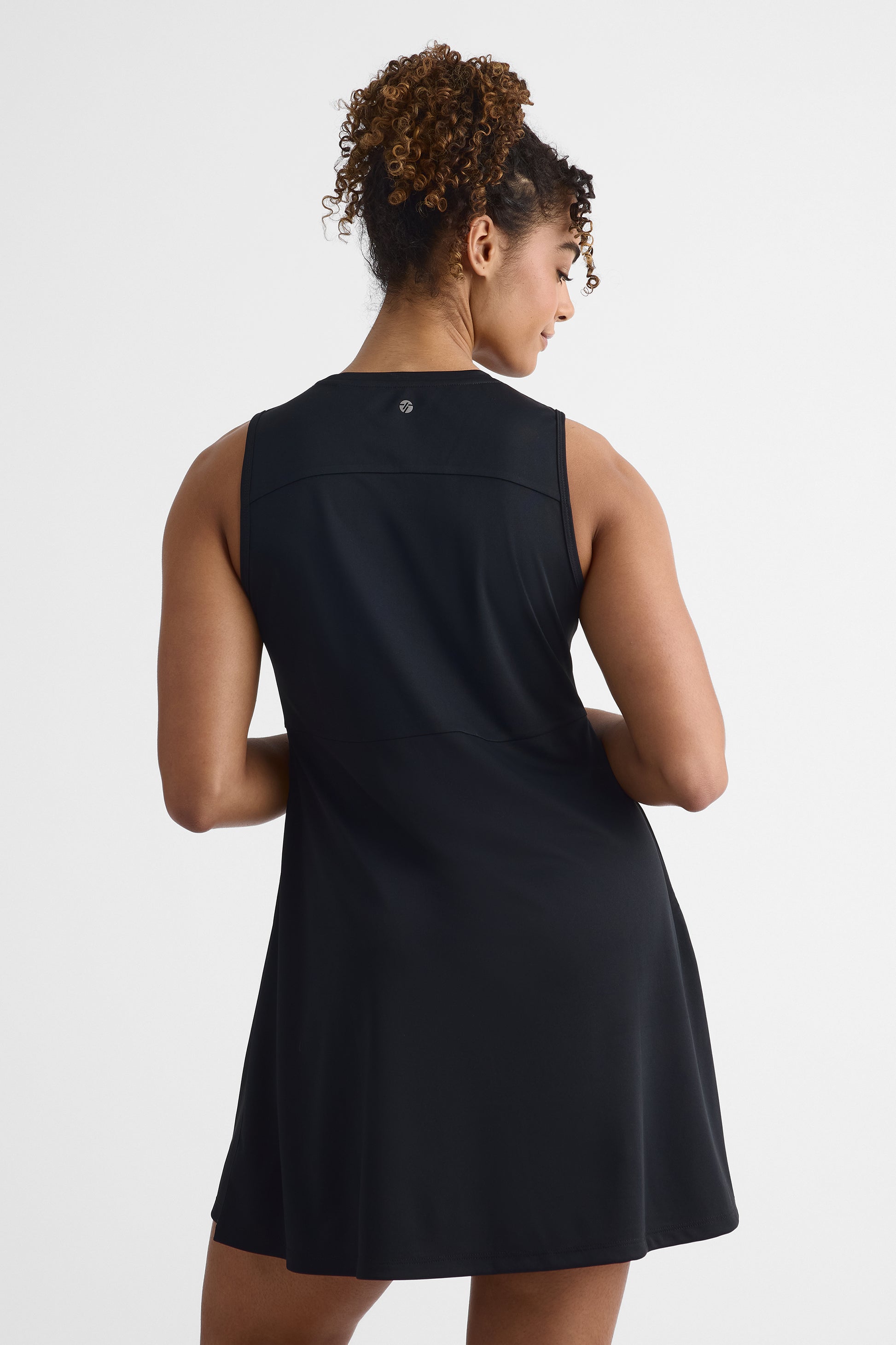 Robe skort semi-haute avec fente - Femme && NOIR