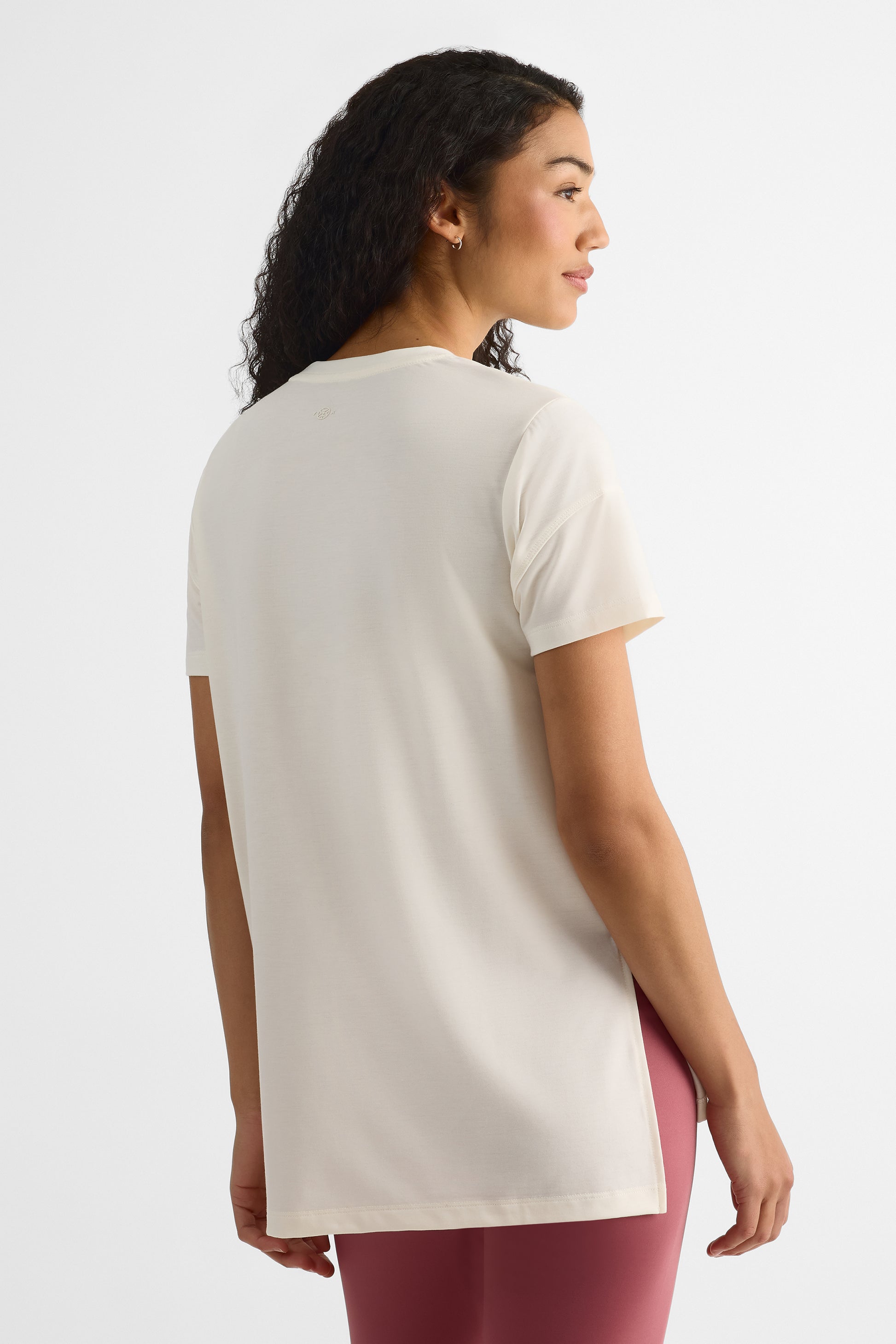 Chandail à manches courtes col rond - Femme && BLANC CASSÉ