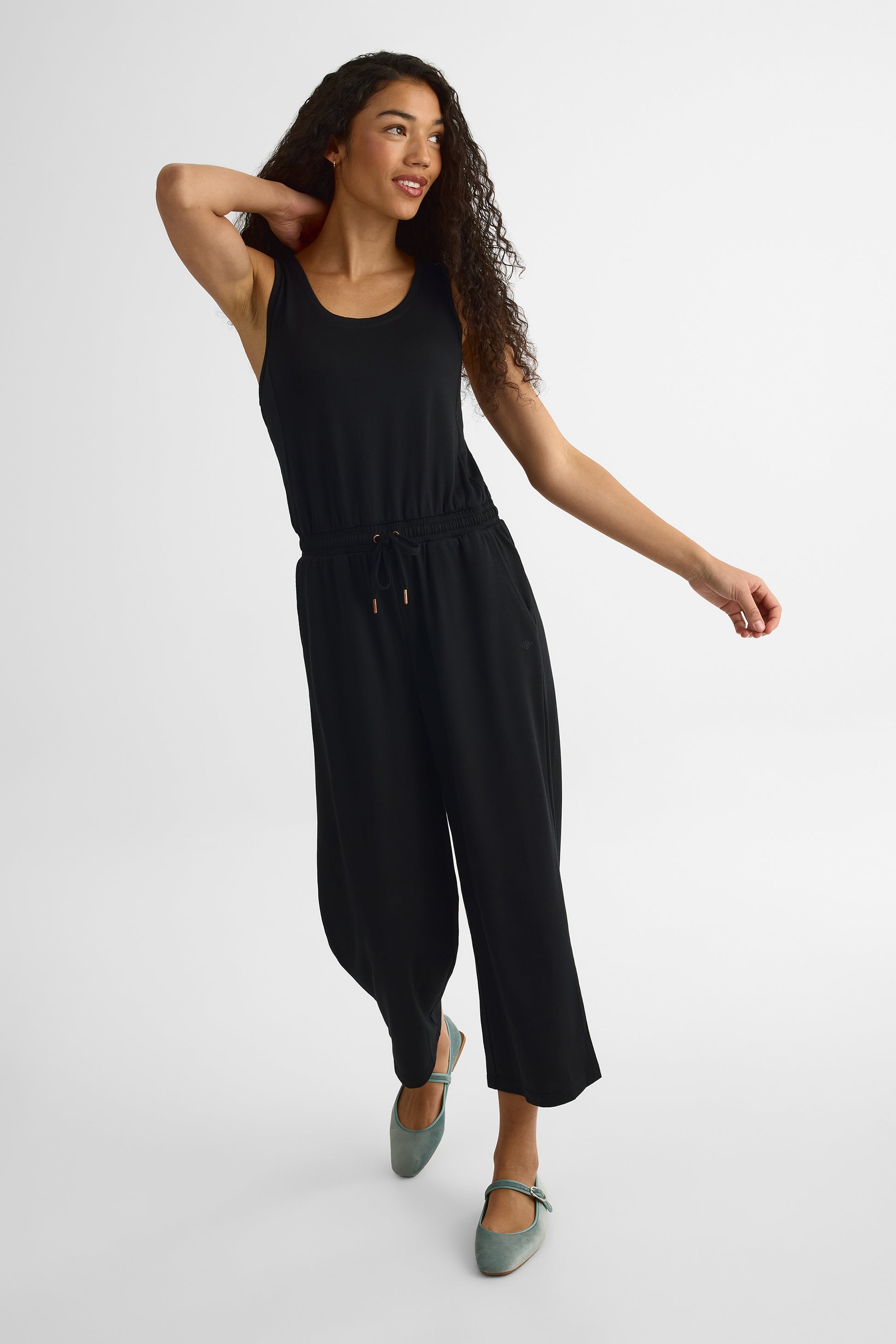 Jumpsuit sans manches - Femme && NOIR