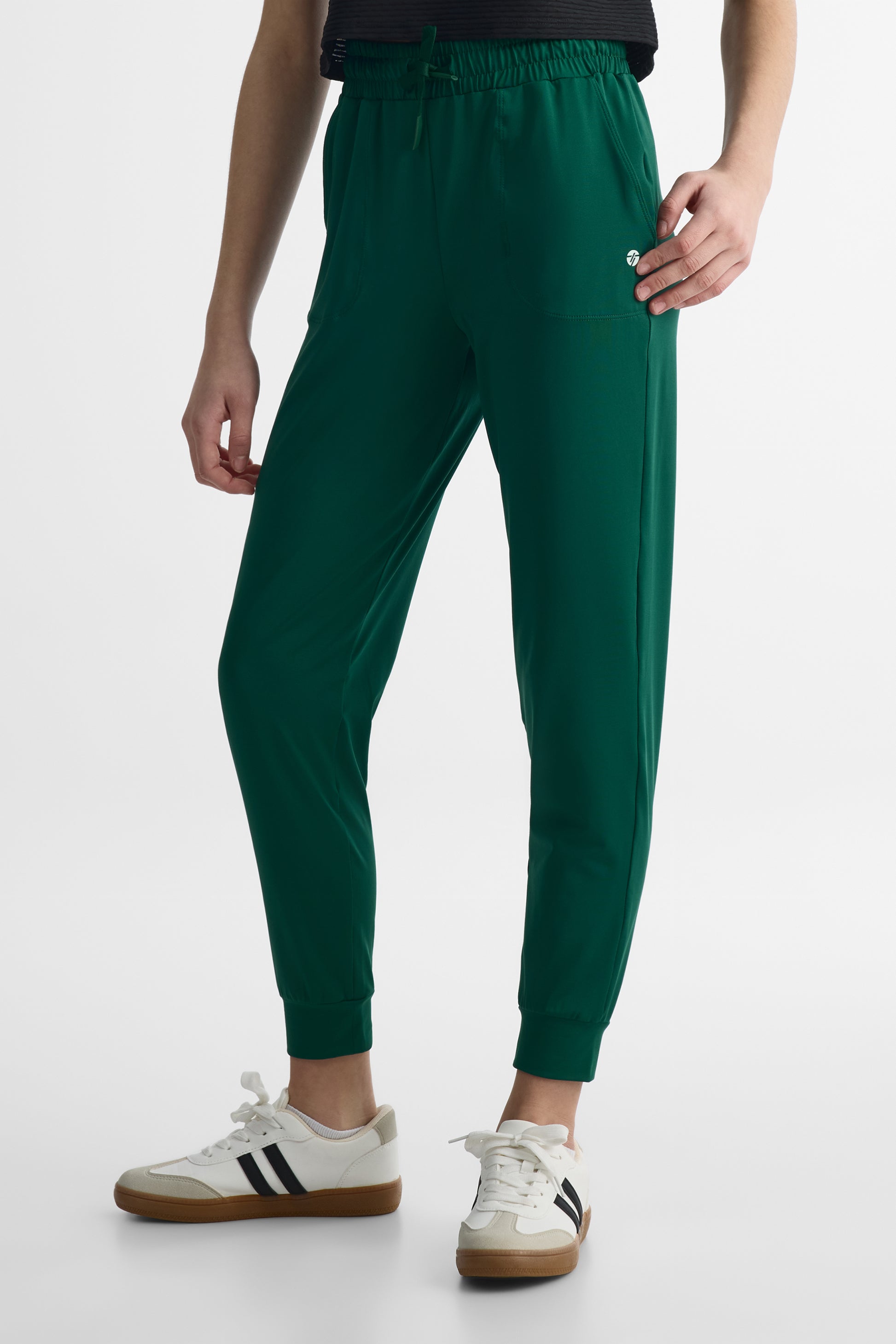 Pantalon jogger semi-haut - Ado fille && VERT