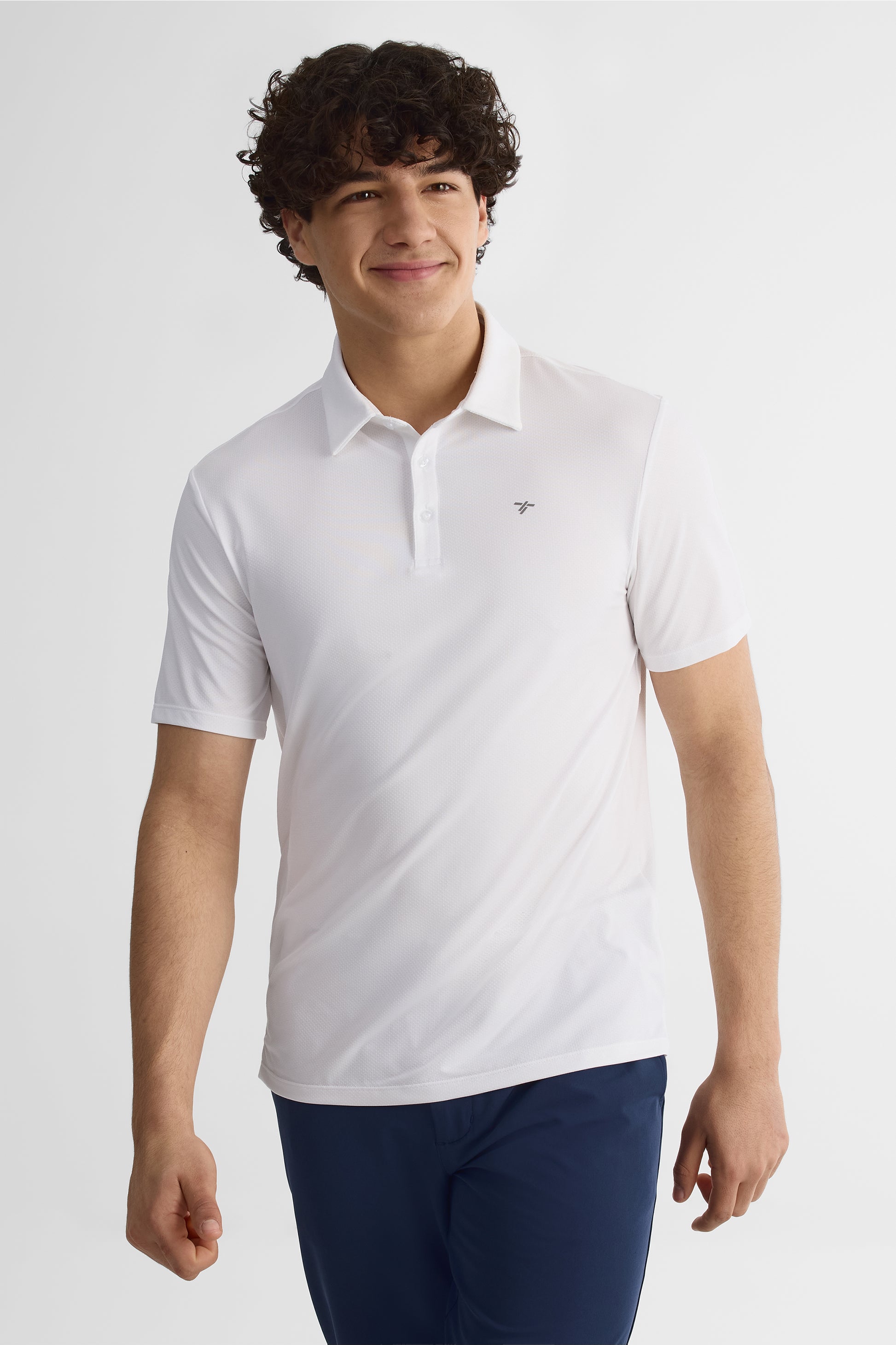 Chandail polo à manches courtes - Homme && BLANC