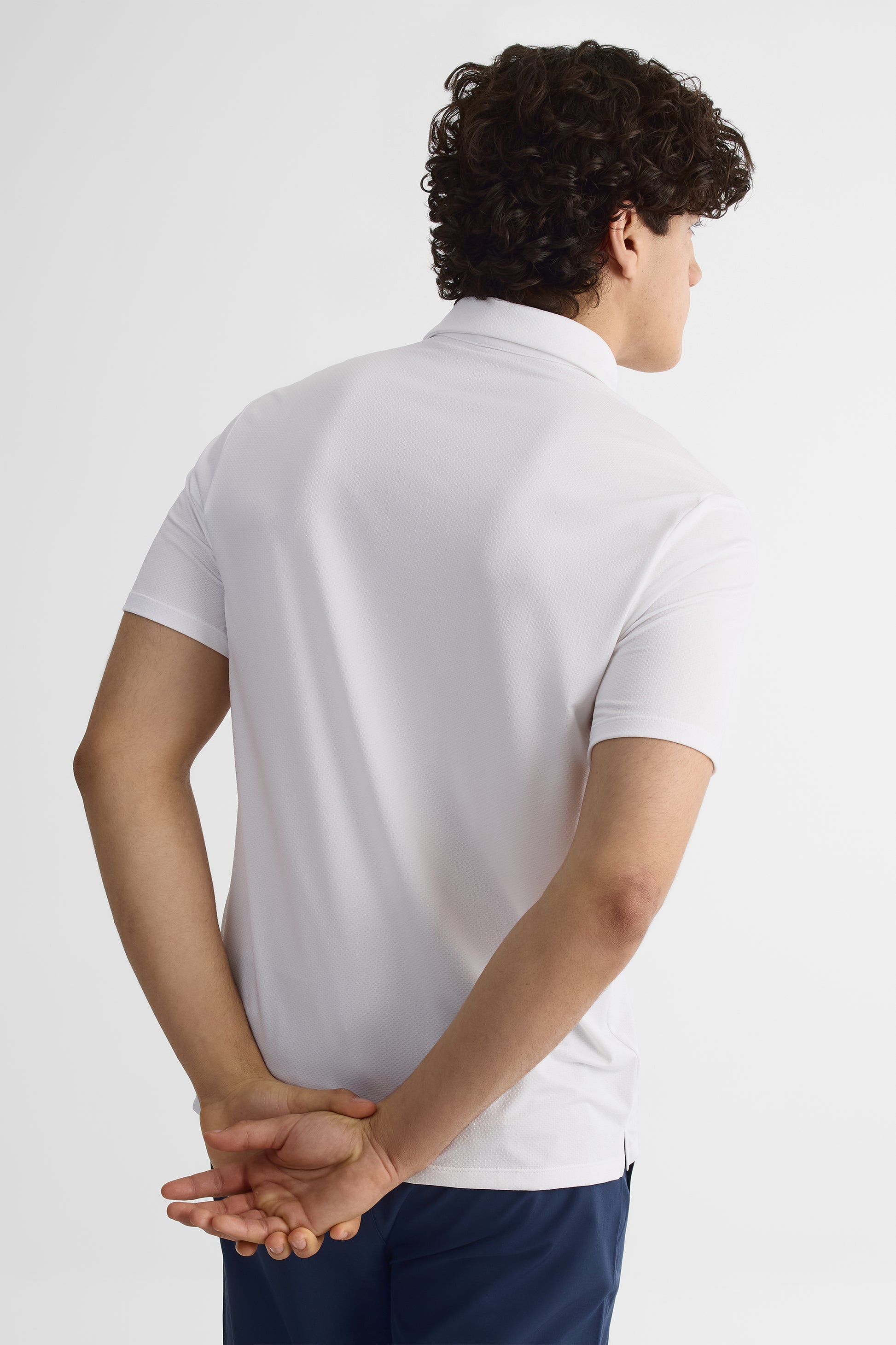 Chandail polo à manches courtes - Homme && BLANC