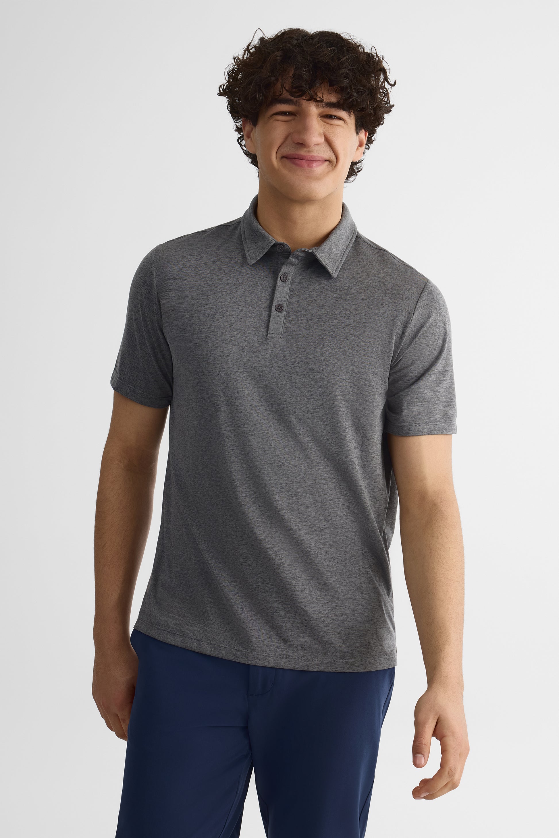 Polo classique à manches courtes - Homme && GRIS MIXTE