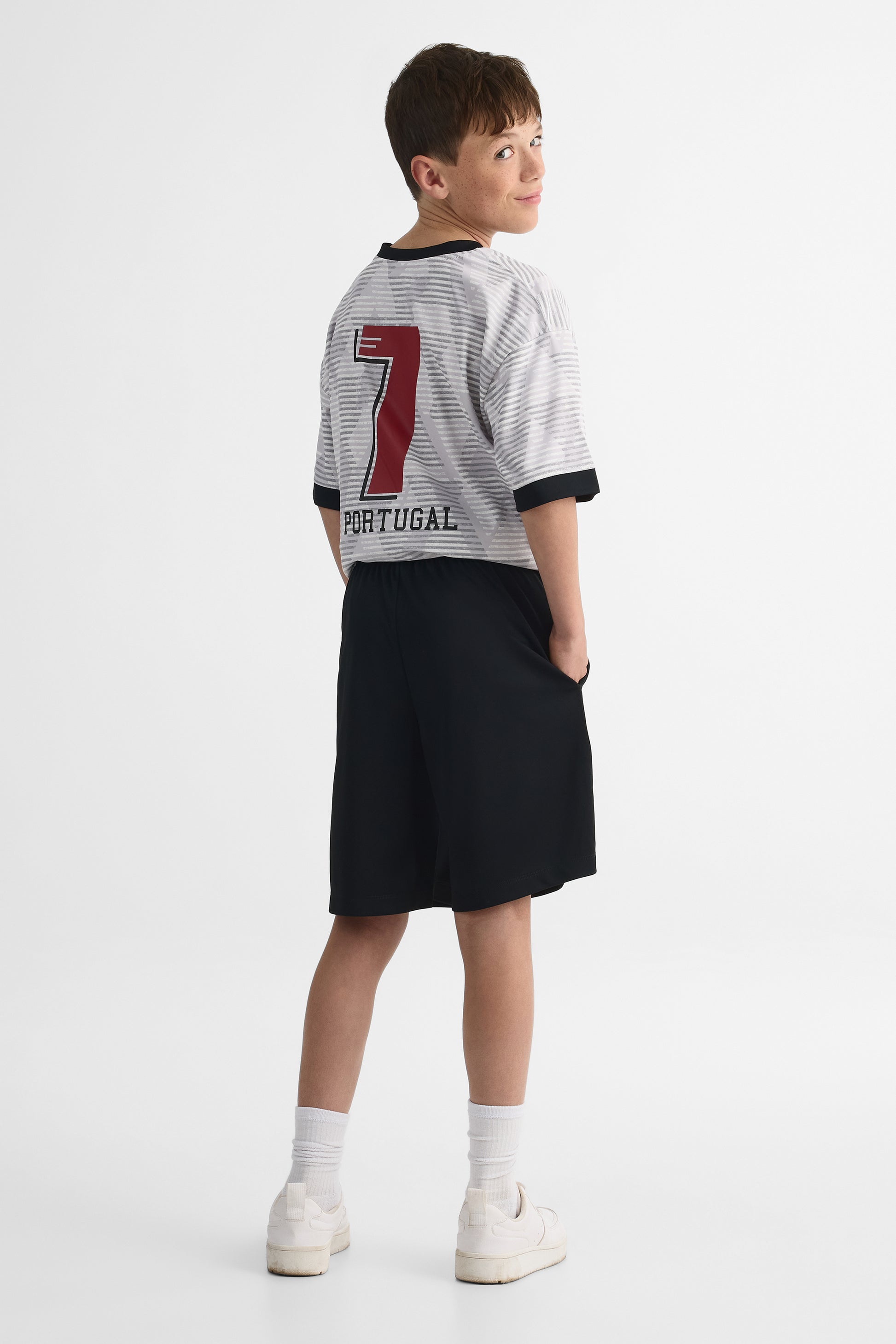Short élastique à cordon - Ado garçon && NOIR