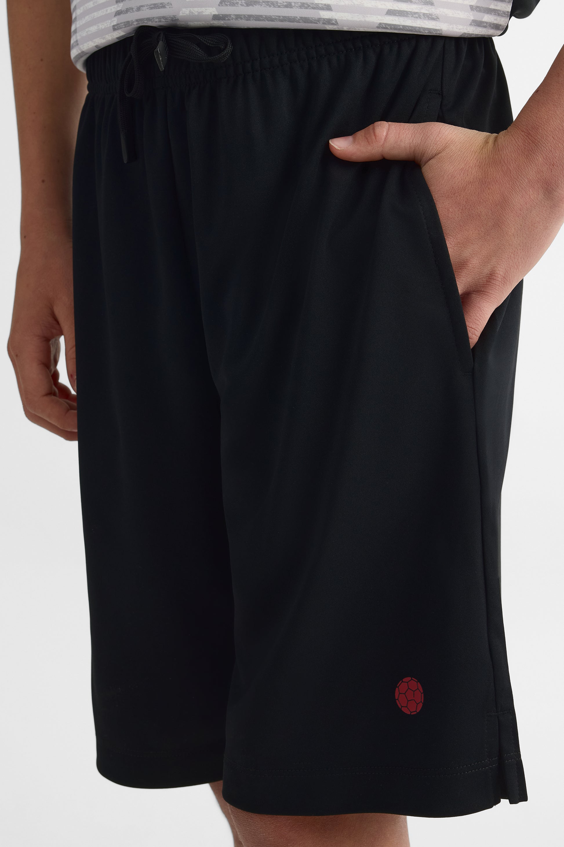 Short élastique à cordon - Ado garçon && NOIR