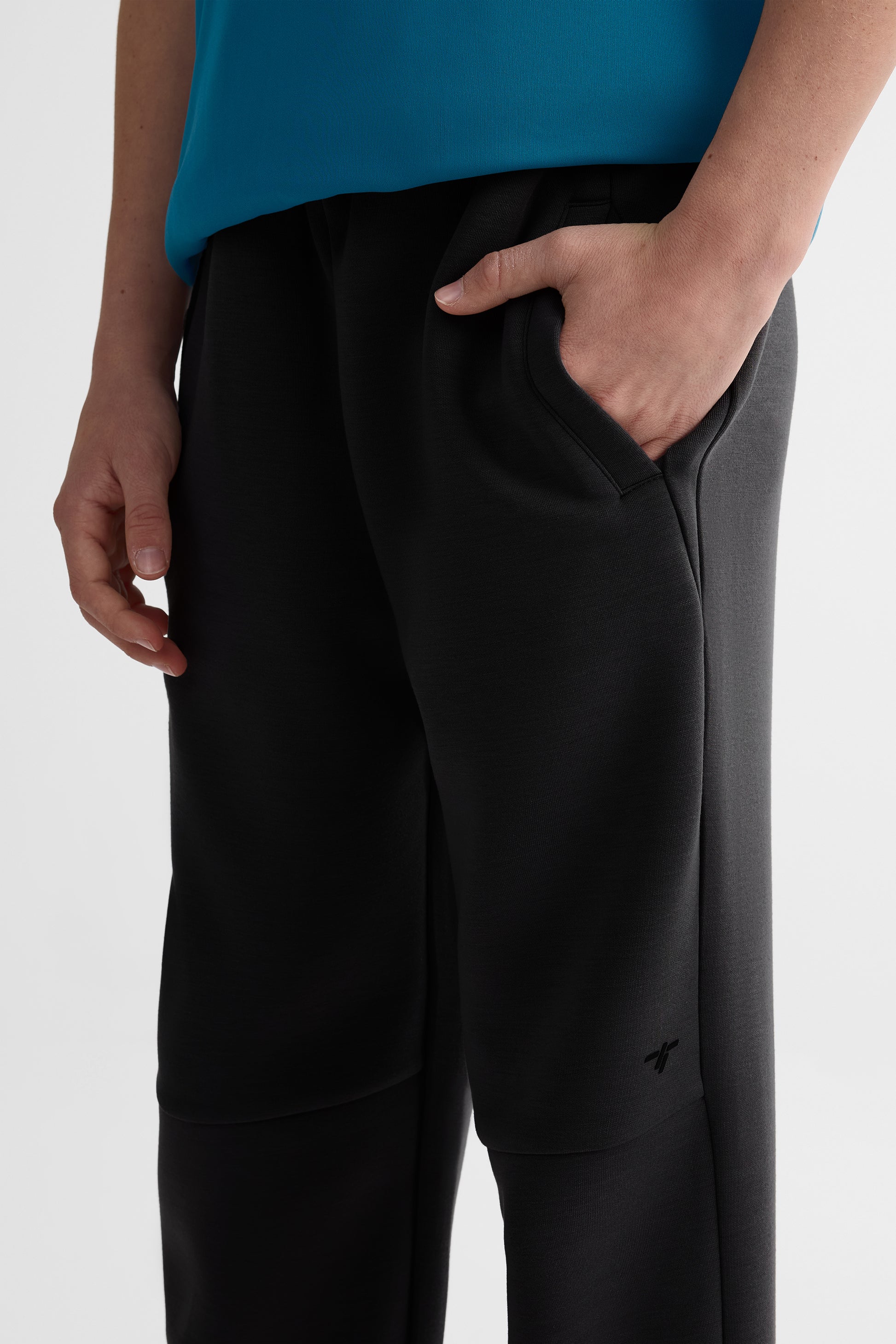 Pantalon slim fit élastique - Ado garçon && NOIR