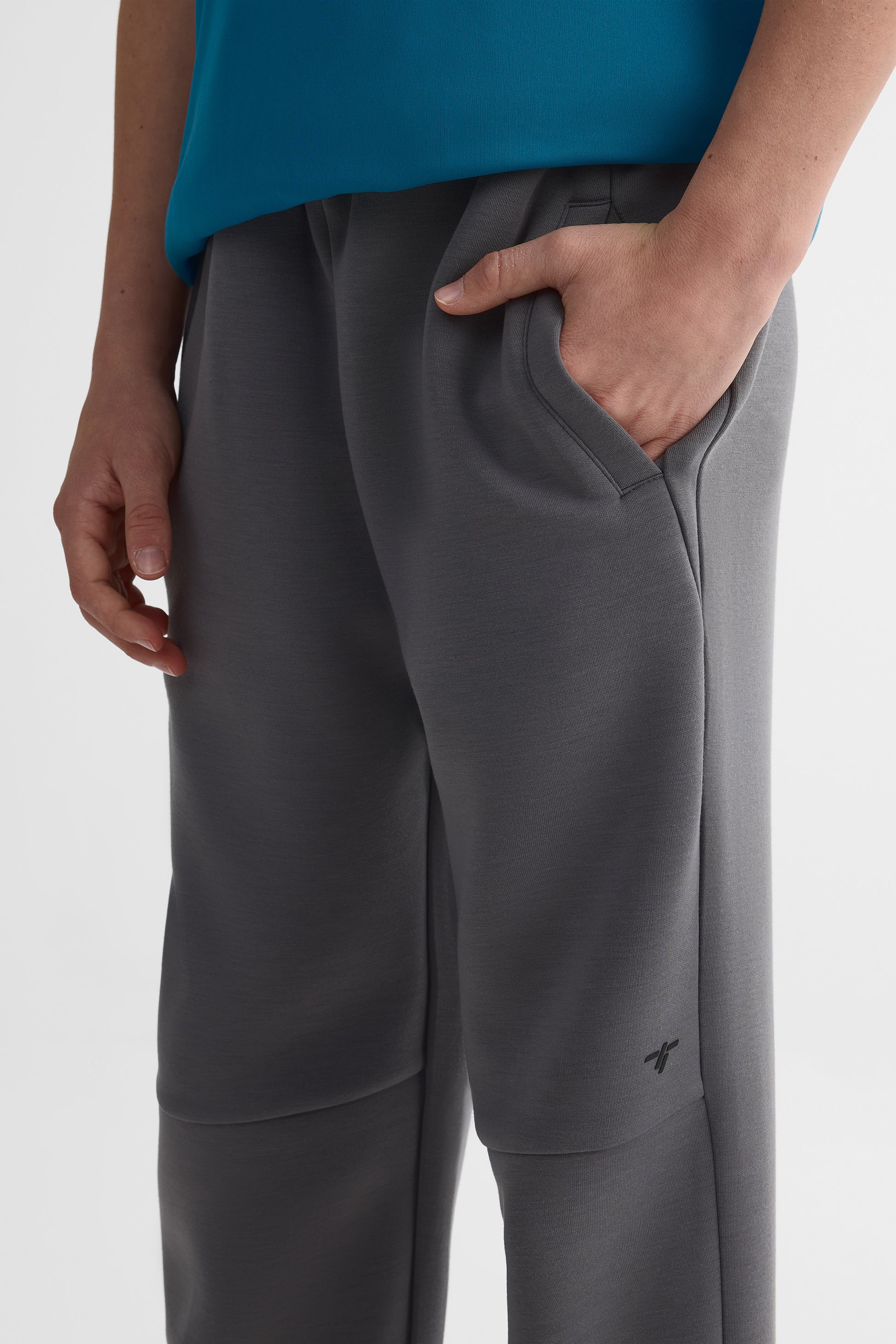 Pantalon slim fit élastique - Ado garçon && GRIS