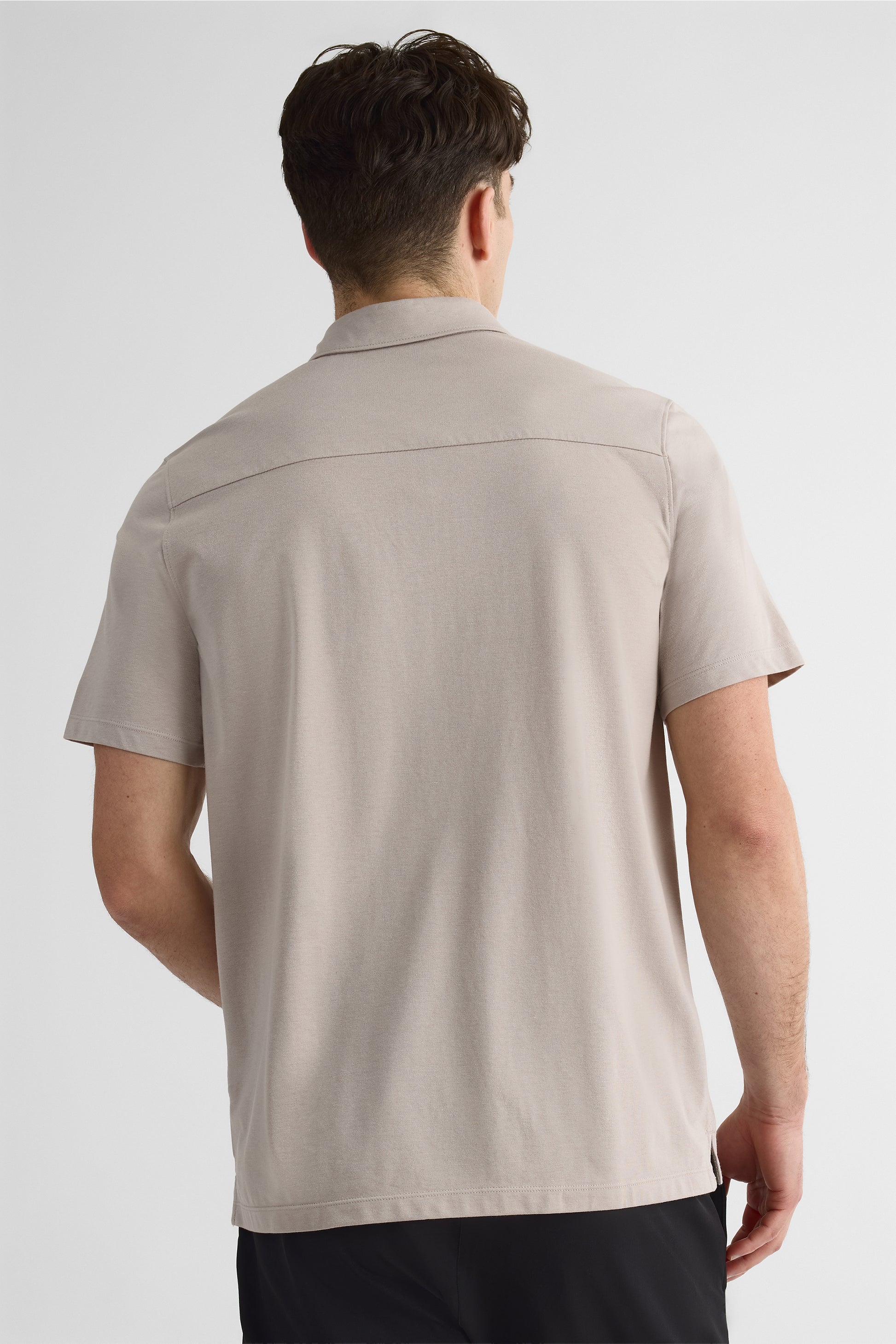 Polo en bambou à manches courtes - Homme && BOURGOGNE