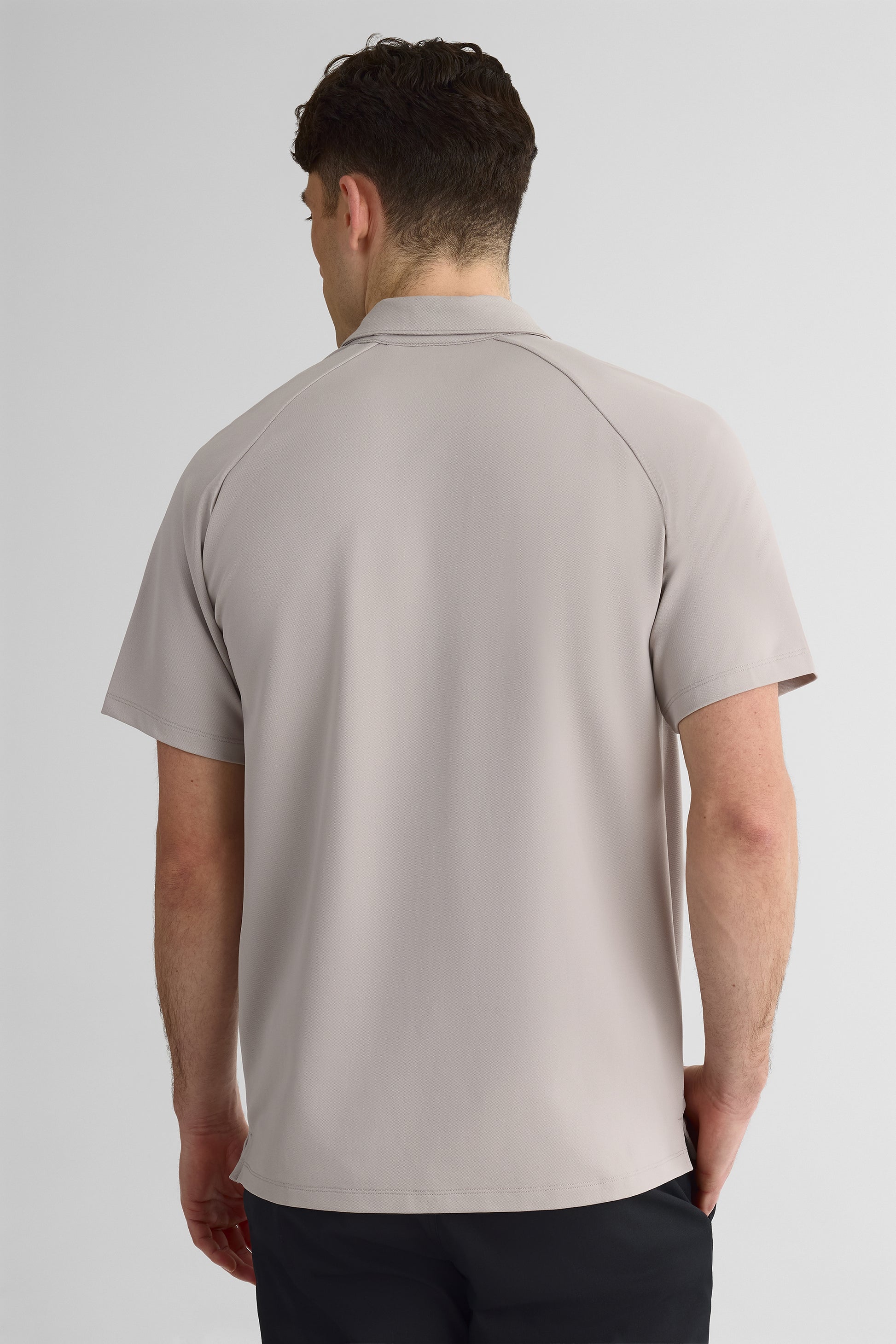 Chandail polo à manches courtes - Homme && TAUPE
