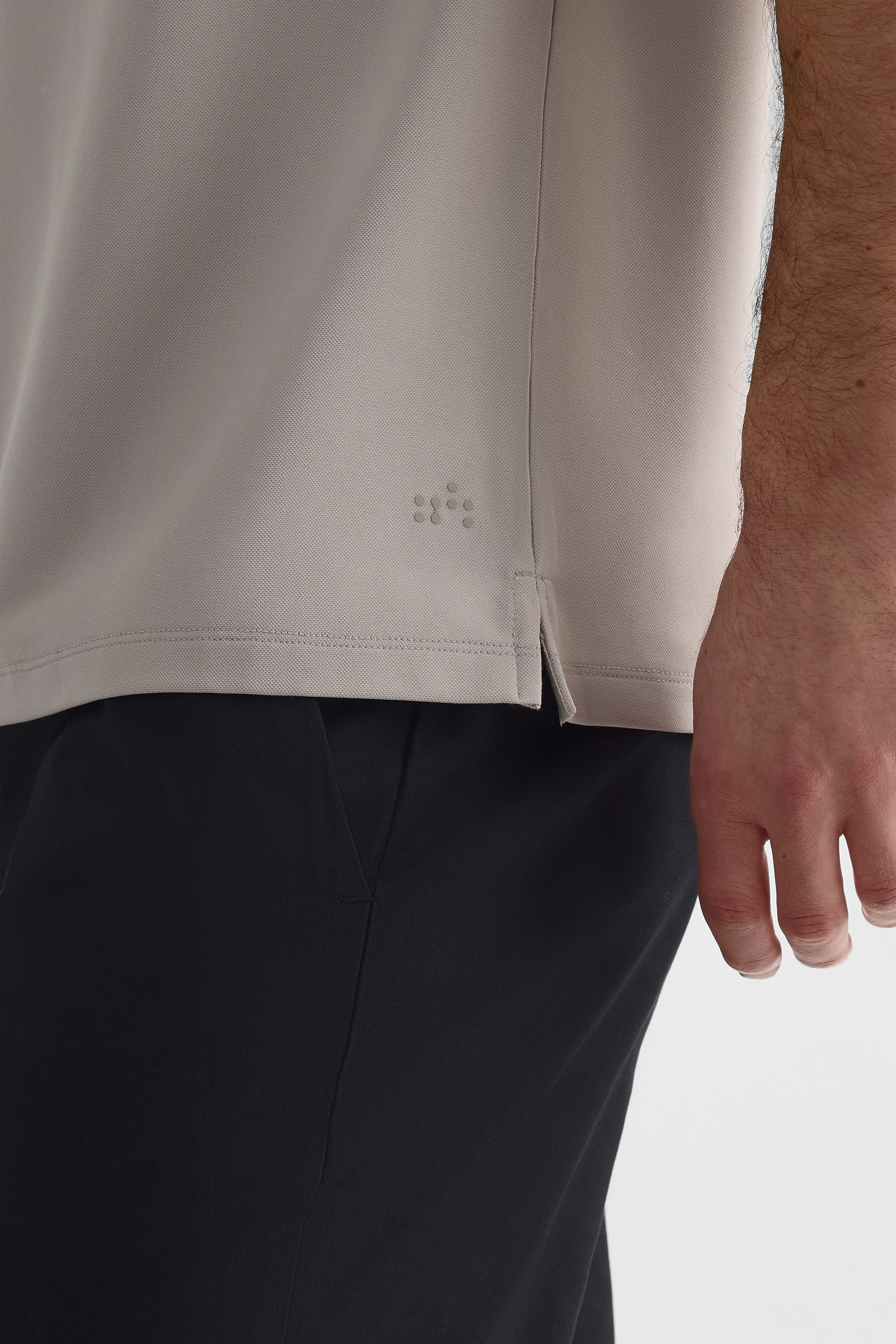 Chandail polo à manches courtes - Homme && TAUPE
