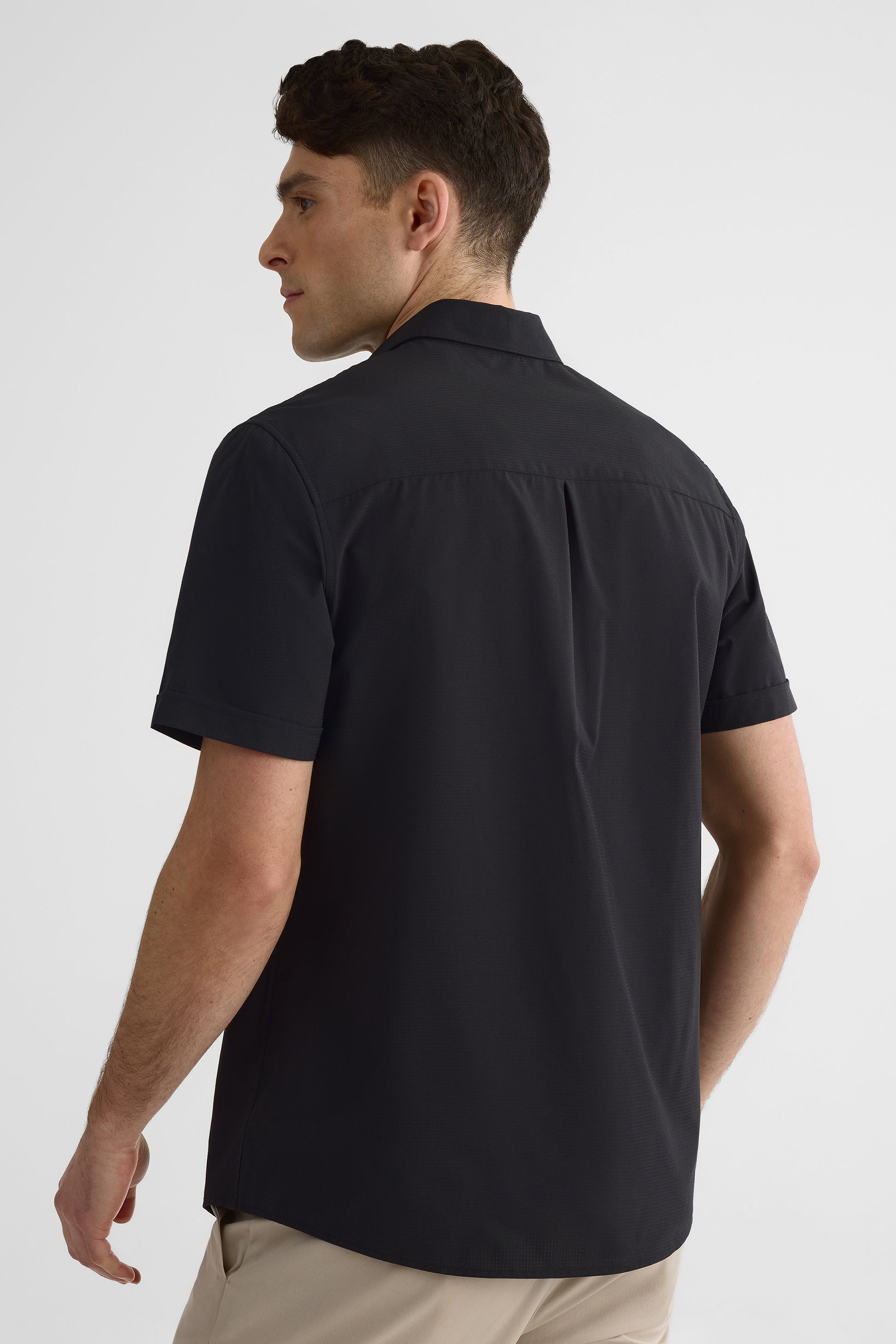 Chemise à manches courtes - Homme && NOIR