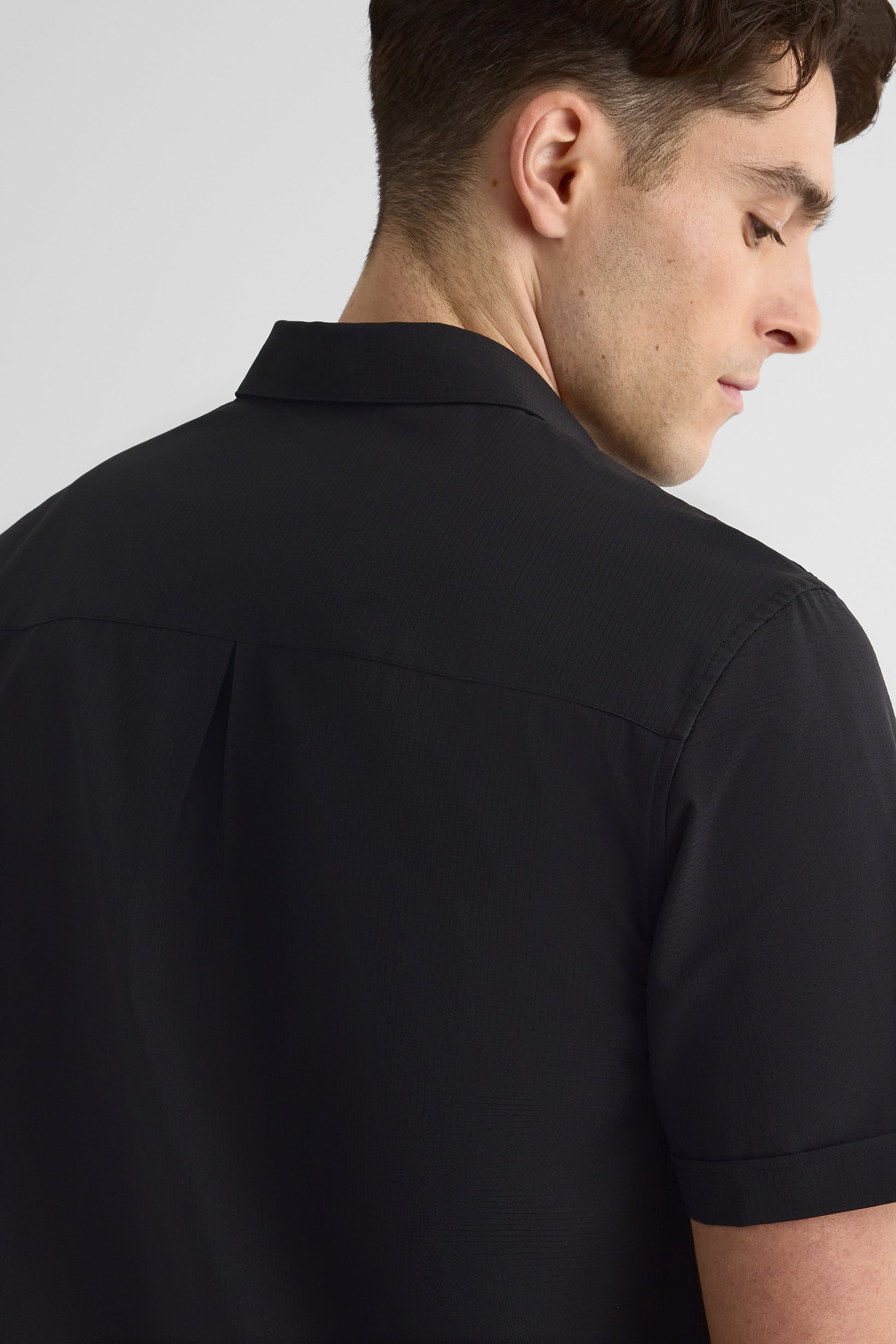 Chemise à manches courtes - Homme && NOIR