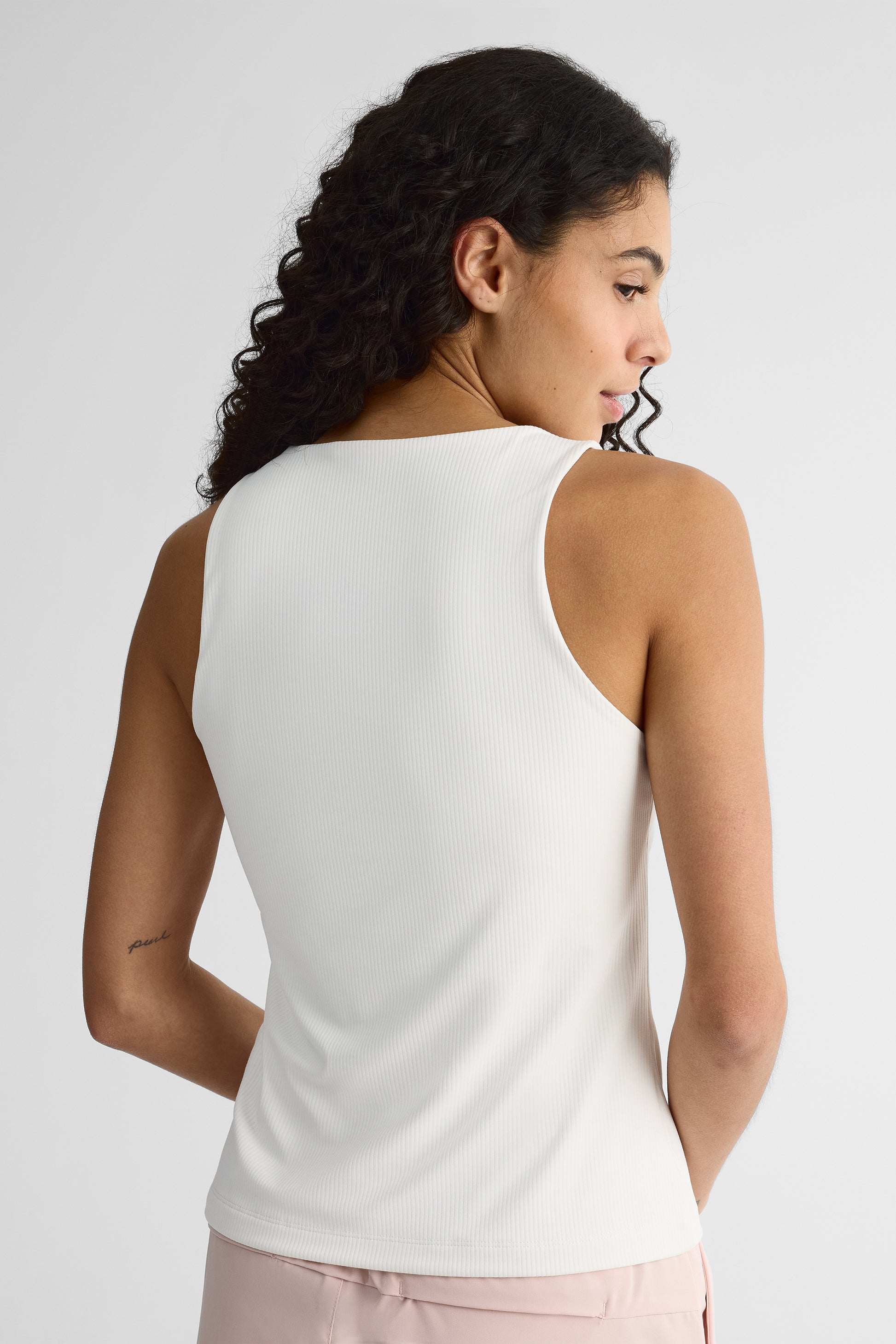 Camisole col rond ajustée - Femme && BLANC
