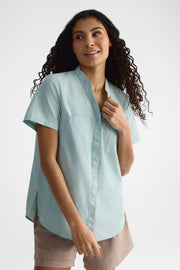 Chemise à manches courtes - Femme && AQUA