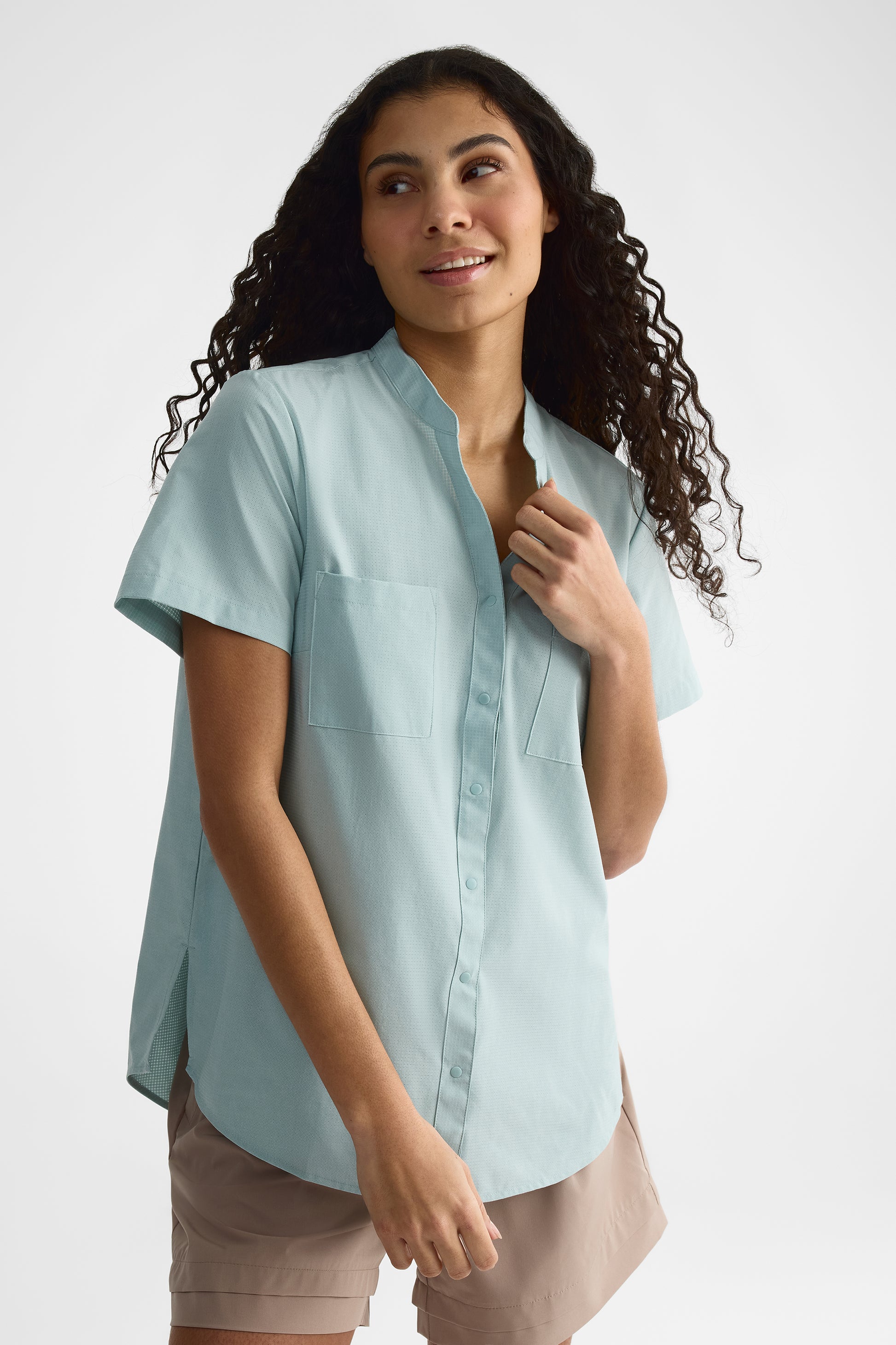 Chemise à manches courtes - Femme && AQUA