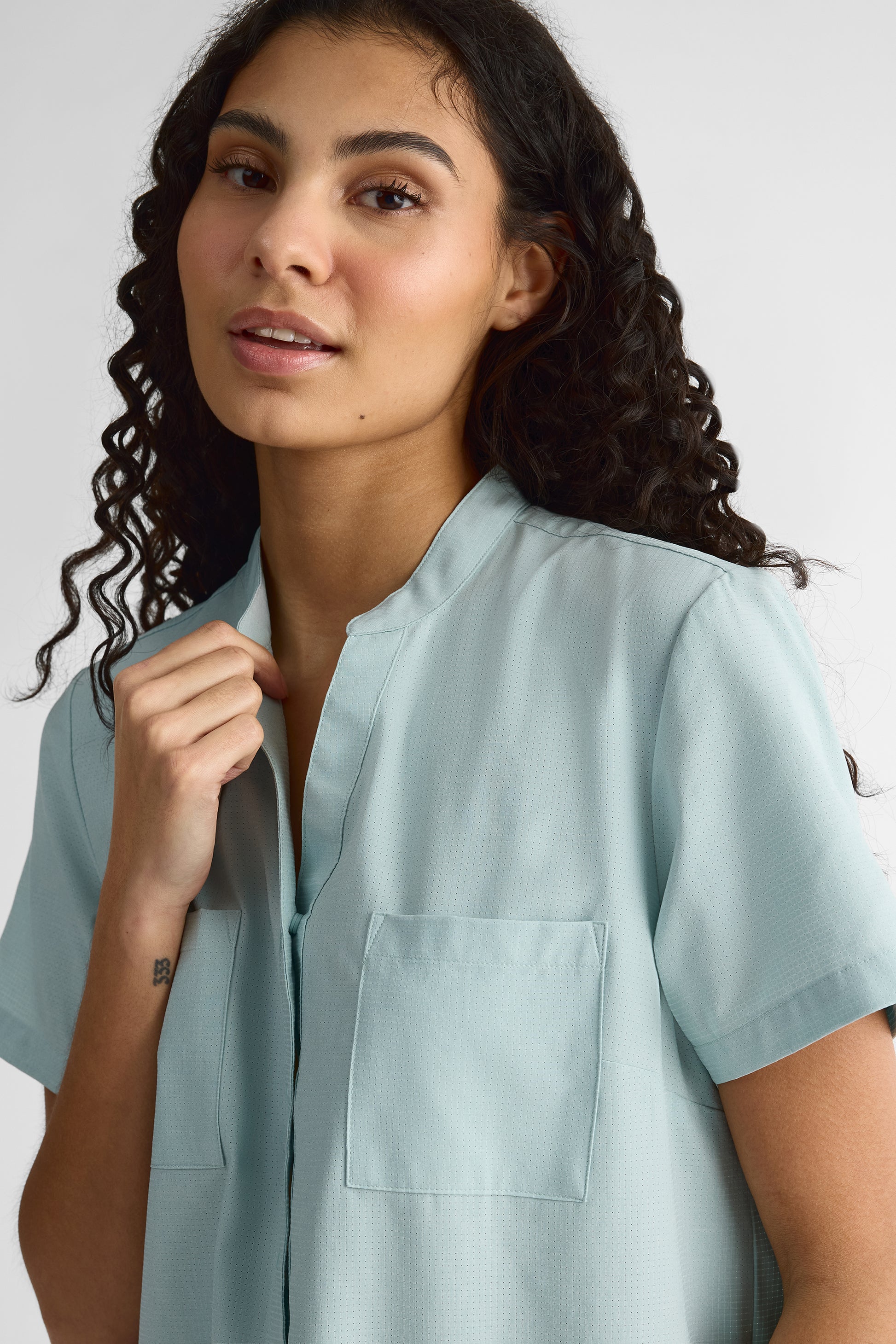Chemise à manches courtes - Femme && AQUA
