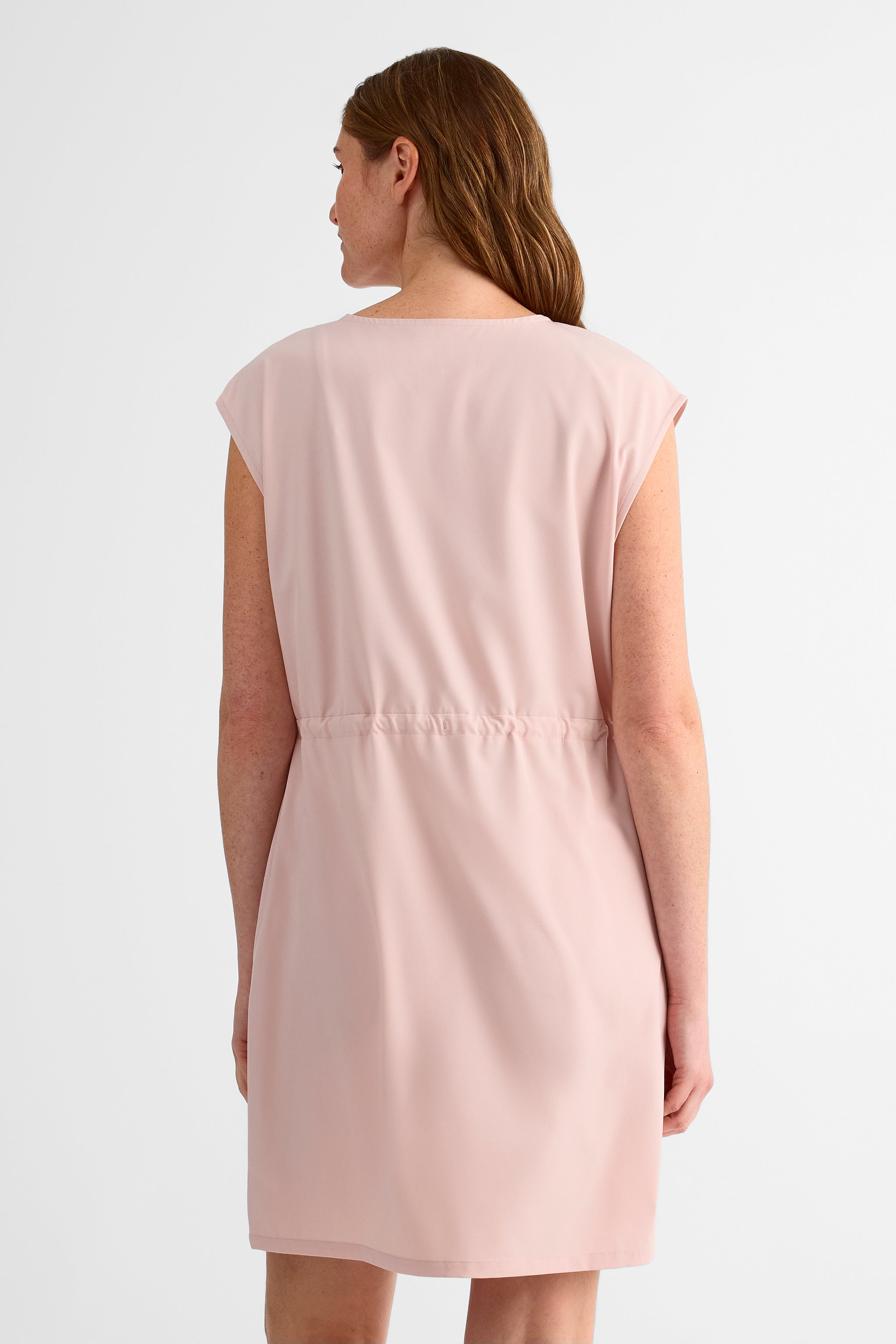 Robe portefeuille à manches caps - Femme && ROSE