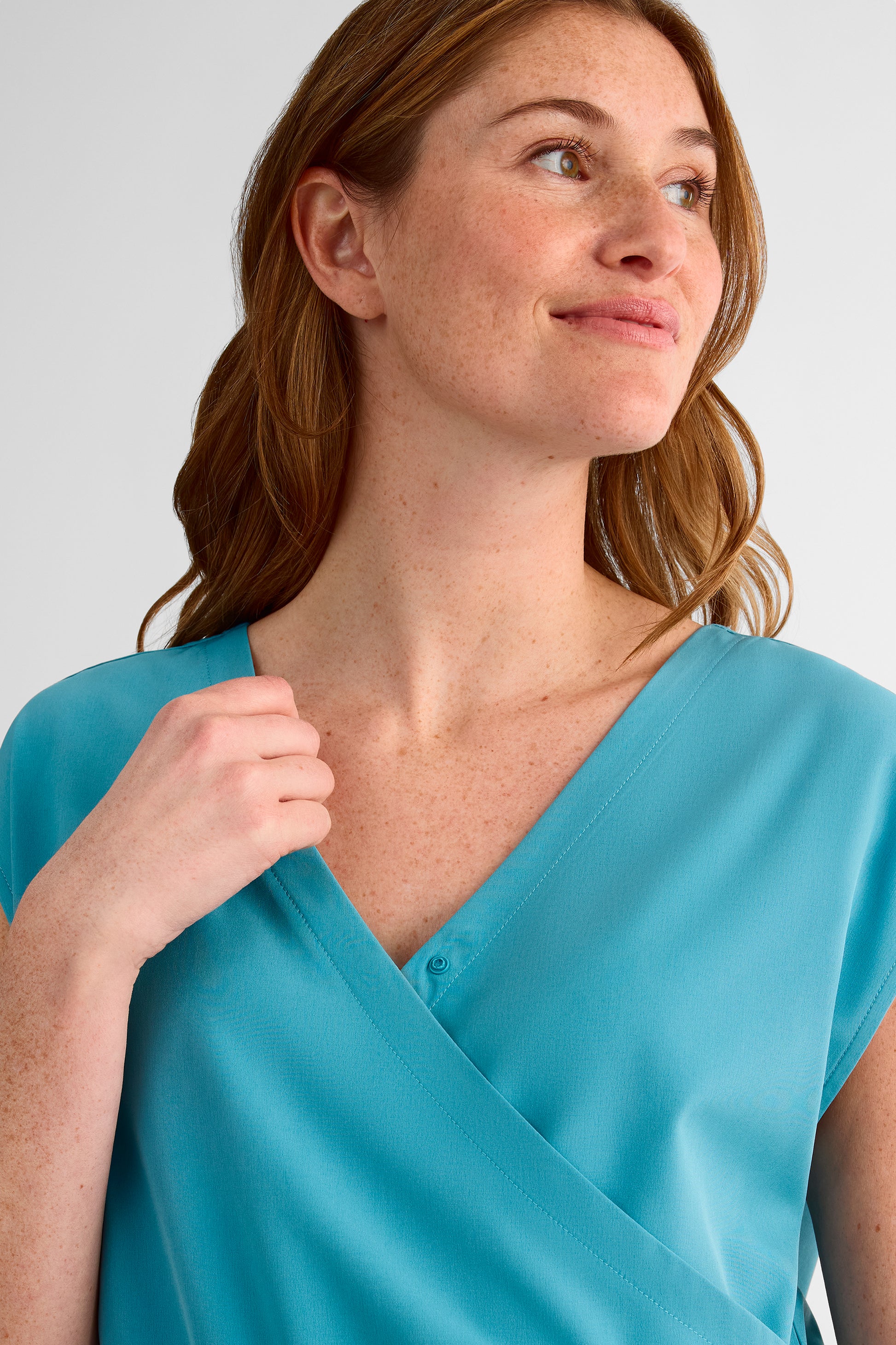 Robe portefeuille à manches caps - Femme && SARCELLE